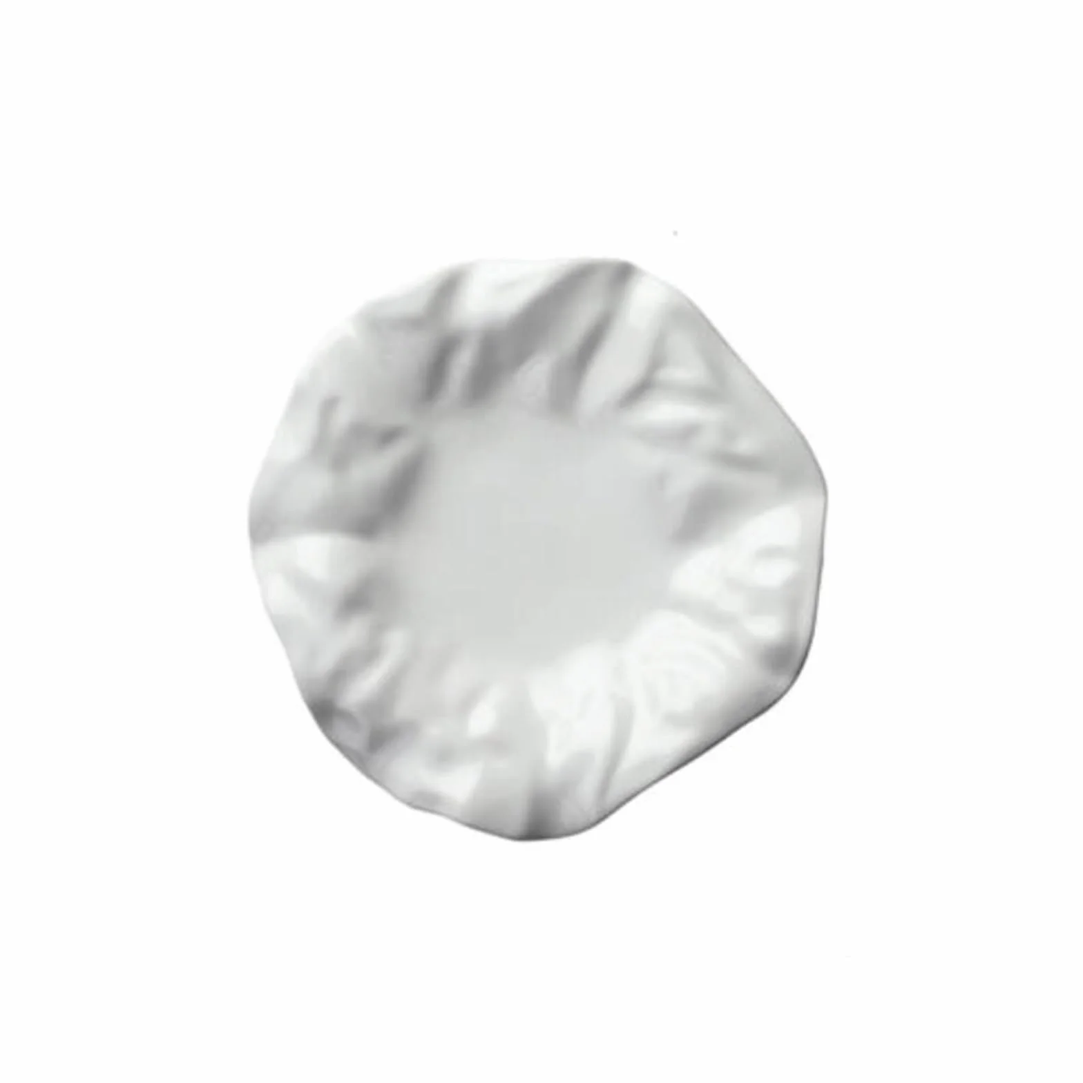 Talerze obiadowe Płyta ceramiczna nieregularna biała porcelana zachodnia płyta z liści lotosu restauracja kuchnia talerz deserowy talerz obiadowy (31 cm)