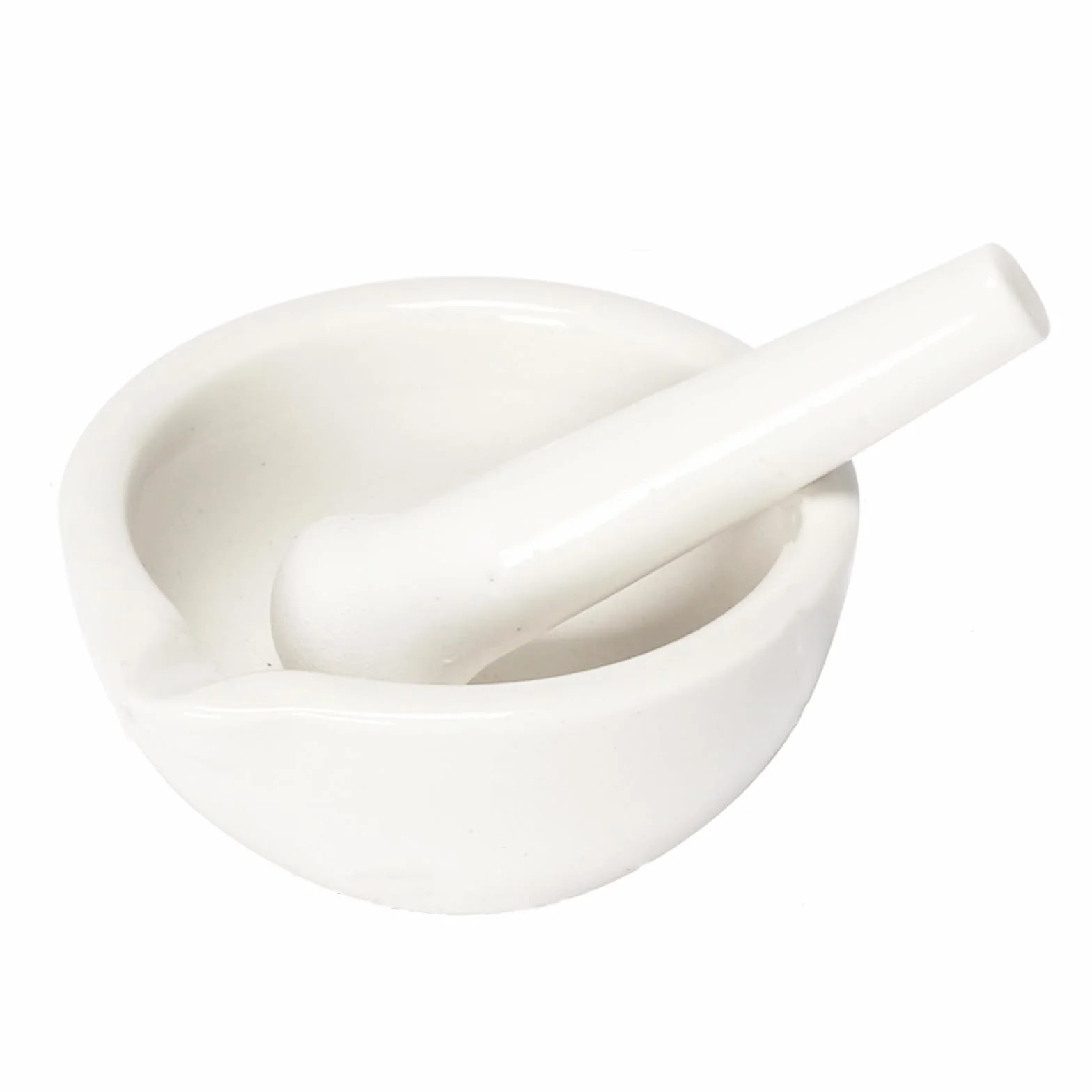 Moździerz porcelanowy, zestaw moździerza, moździerz porcelanowy, do przypraw, ziół (biały)