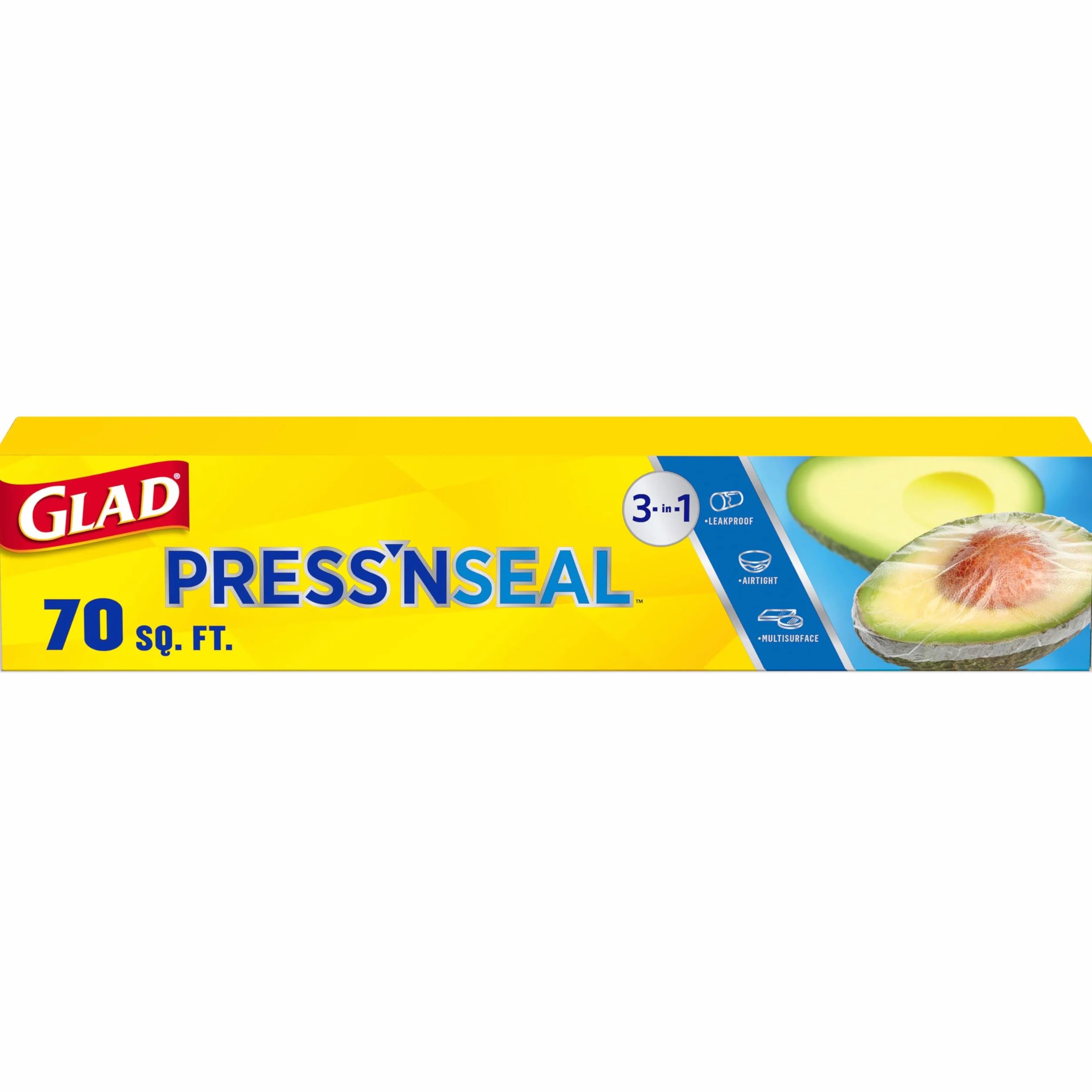 Glad Press'n Seal Plastic Food Wrap - 70 Square Foot Roll (Package May Vary)