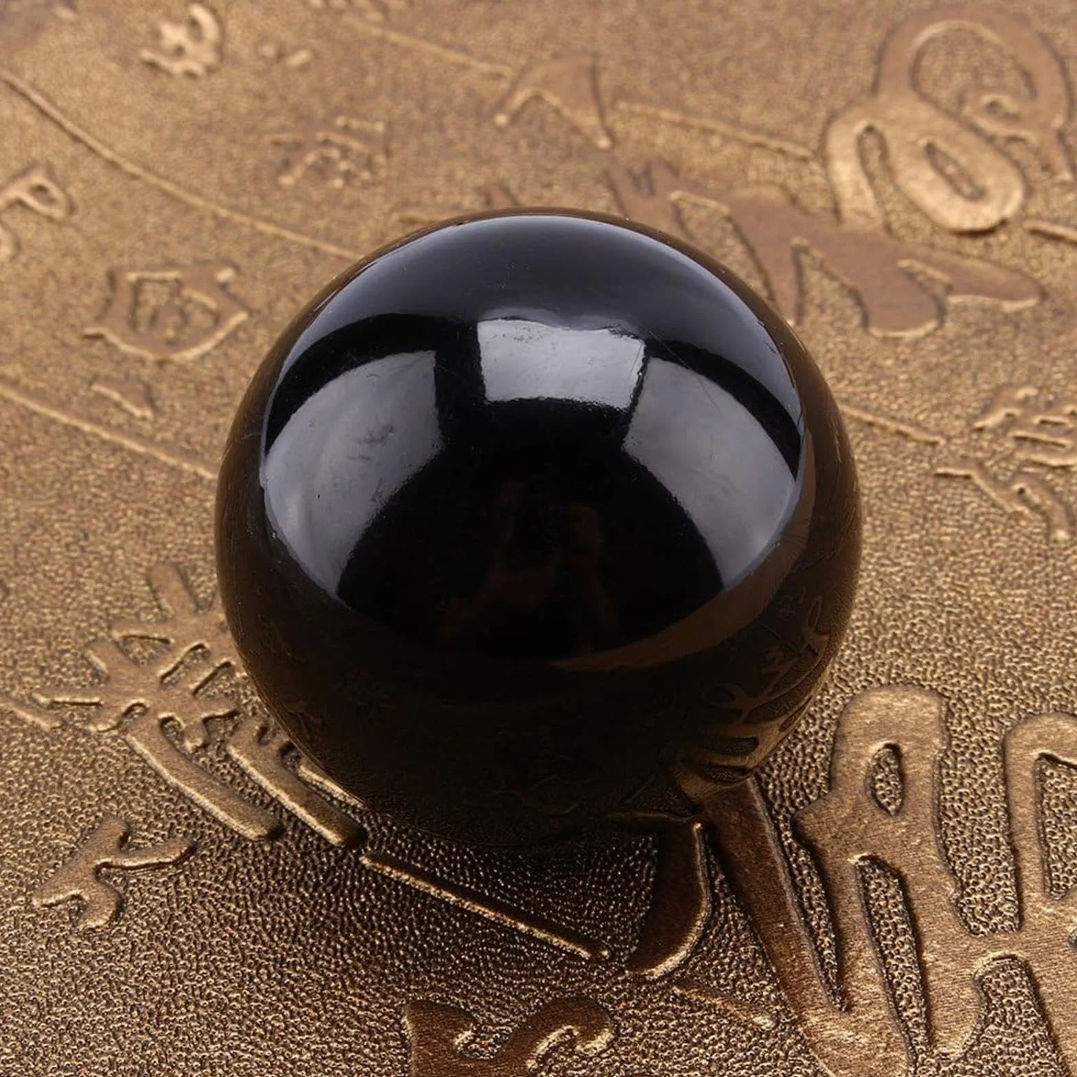 Naturalna Kryształowa Kula, Czarne Obsydianowe Kryształowe Kule Dekoracyjna Kula Wróżka Kula Wróżenia Z Drewnianym Stojakiem,obsidian ball-180mm