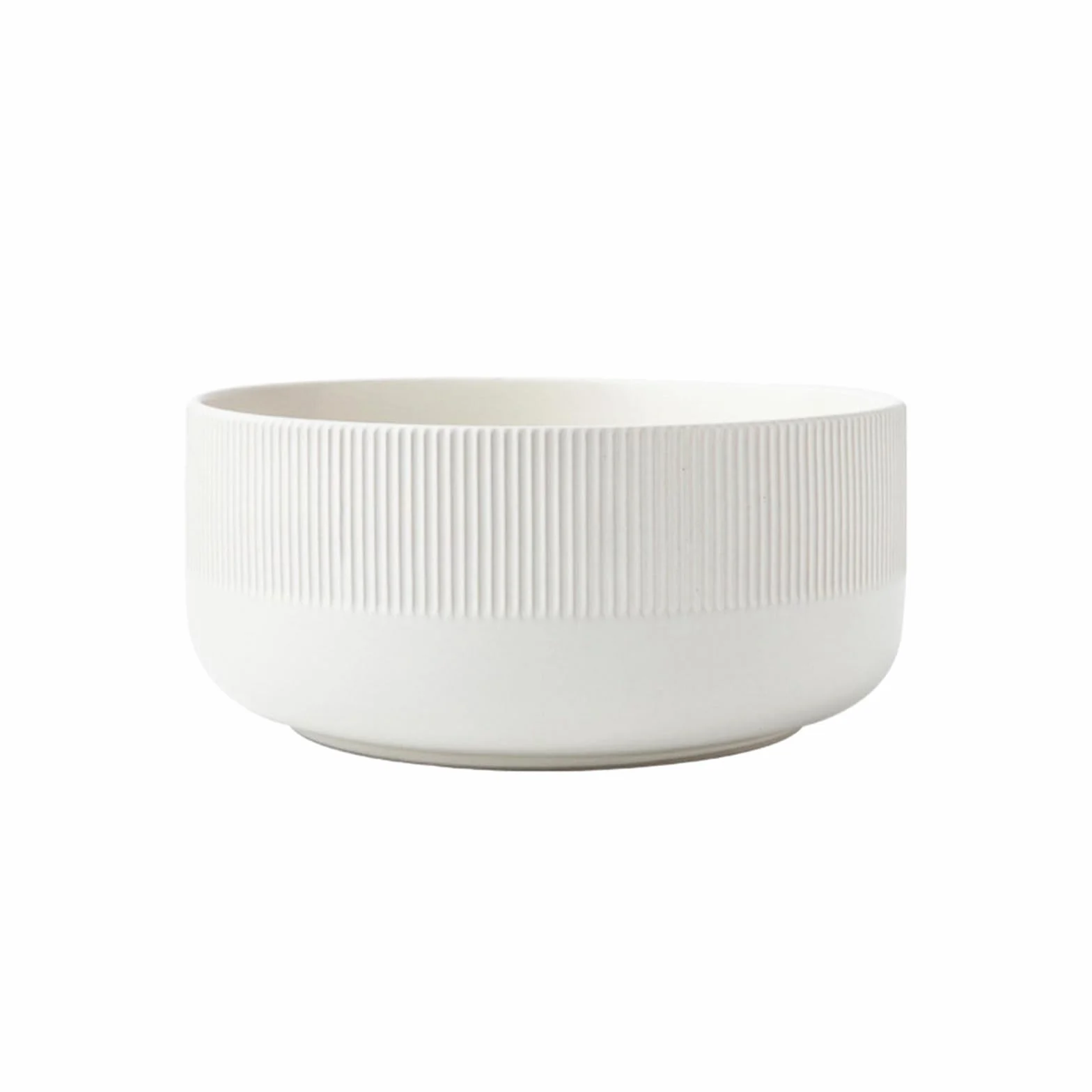 Ceramiczna miska i talerz w stylu retro, biała prosta zastawa stołowa do użytku domowego - miska 21,5 cm