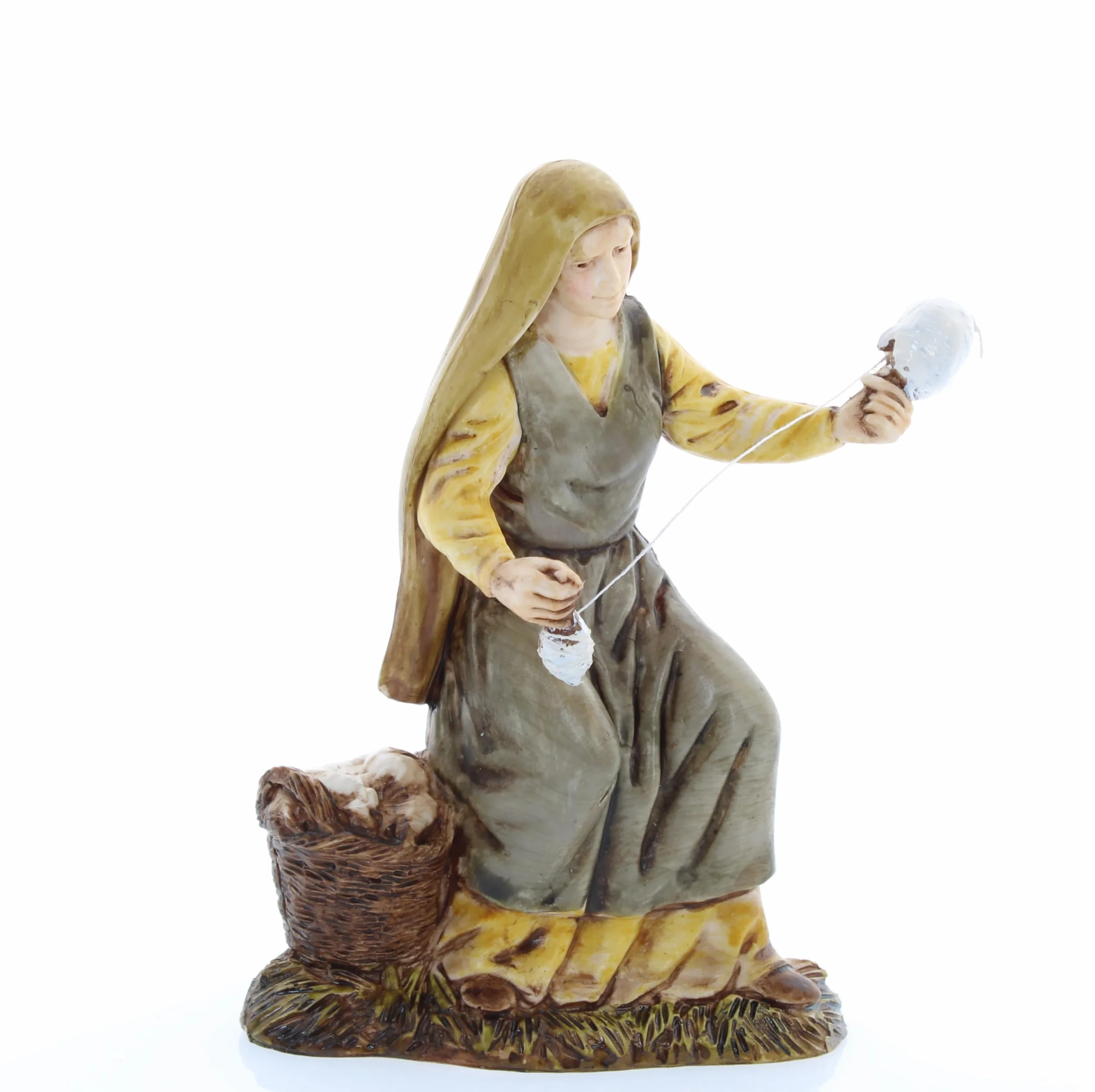 Moranduzzo Spinner do szopki, 10 cm, skala 1:20, niezniszczalne figurki szopki, styl z XVIII wieku, ręcznie wykończony obraz, oficjalny produkt, wyprodukowano we Włoszech, rzeźbiarz M. Landi