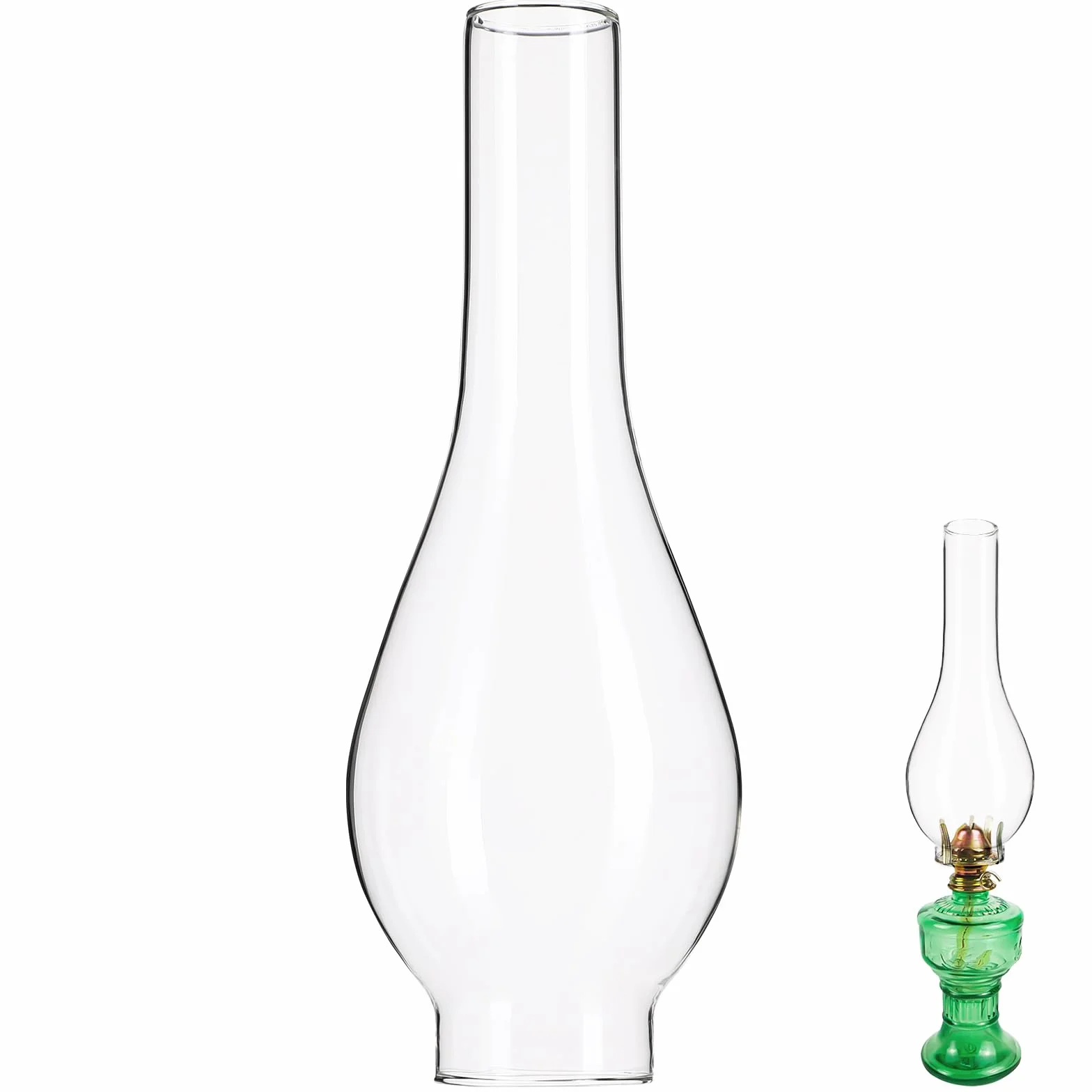 Iplusmile Lampa Olejowa - Cylinder Szklany, Klosz Zamienny Do Lampy Naftowej, Średnica Górna 3,8 cm, Dolna 5 cm