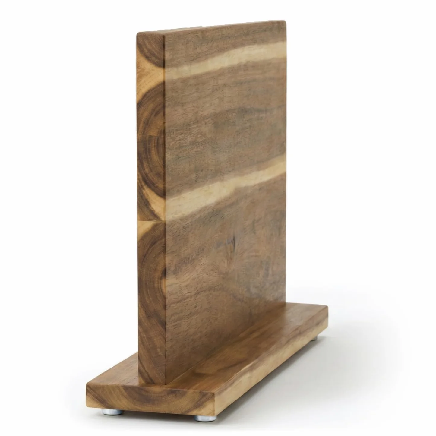 Magnetyczny blok na noże, bez targów – uchwyt na noże z drewna akacjowego, dwustronny magnes, antypoślizgowy i nie zajmuje dużo miejsca, 32 x 29 x 11 cm