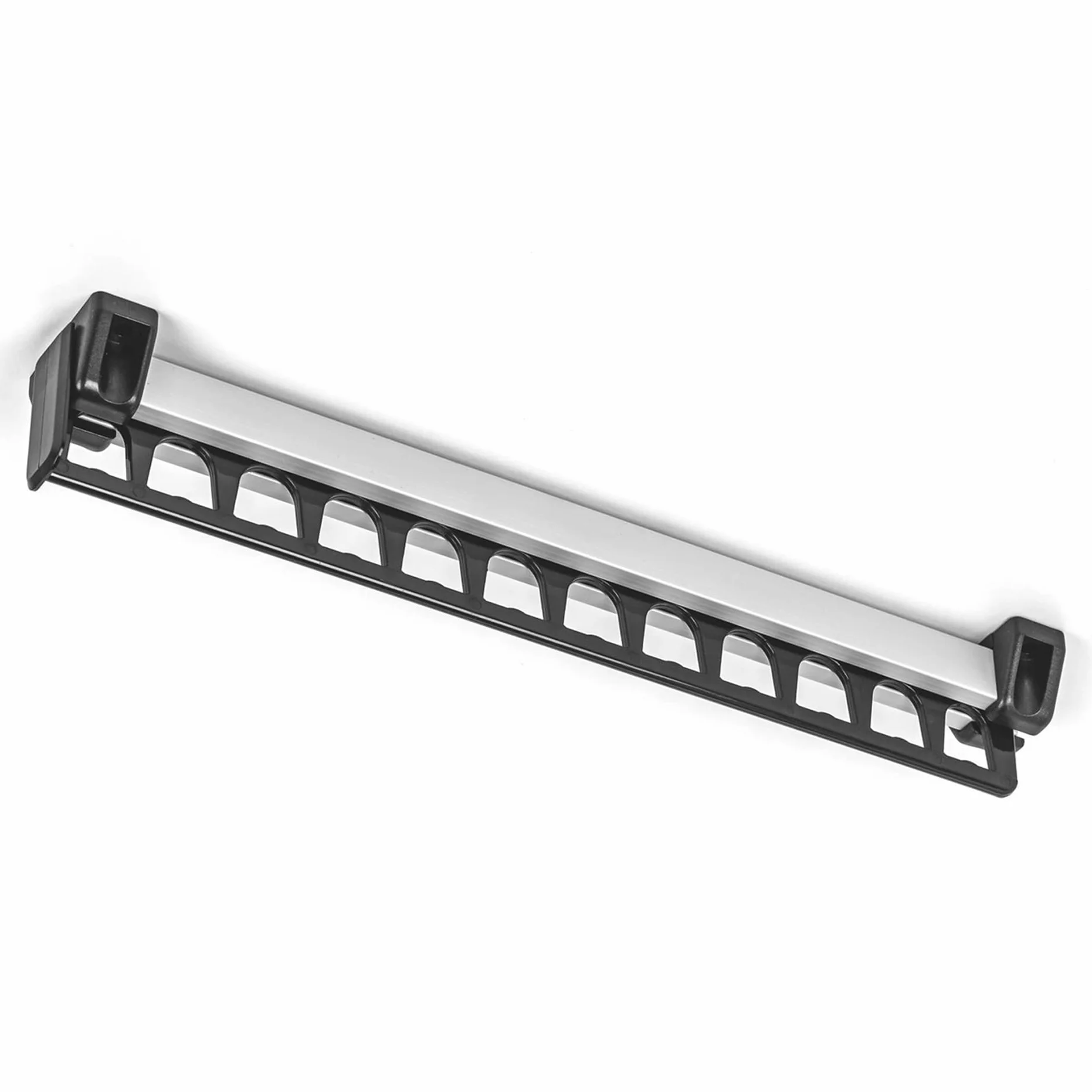 312mm Wysuwana Szafka Szafa Organizer Szynowy Metalowy Stojak na 12 Wieszaków na Ubrania Opakowanie 2 Szt