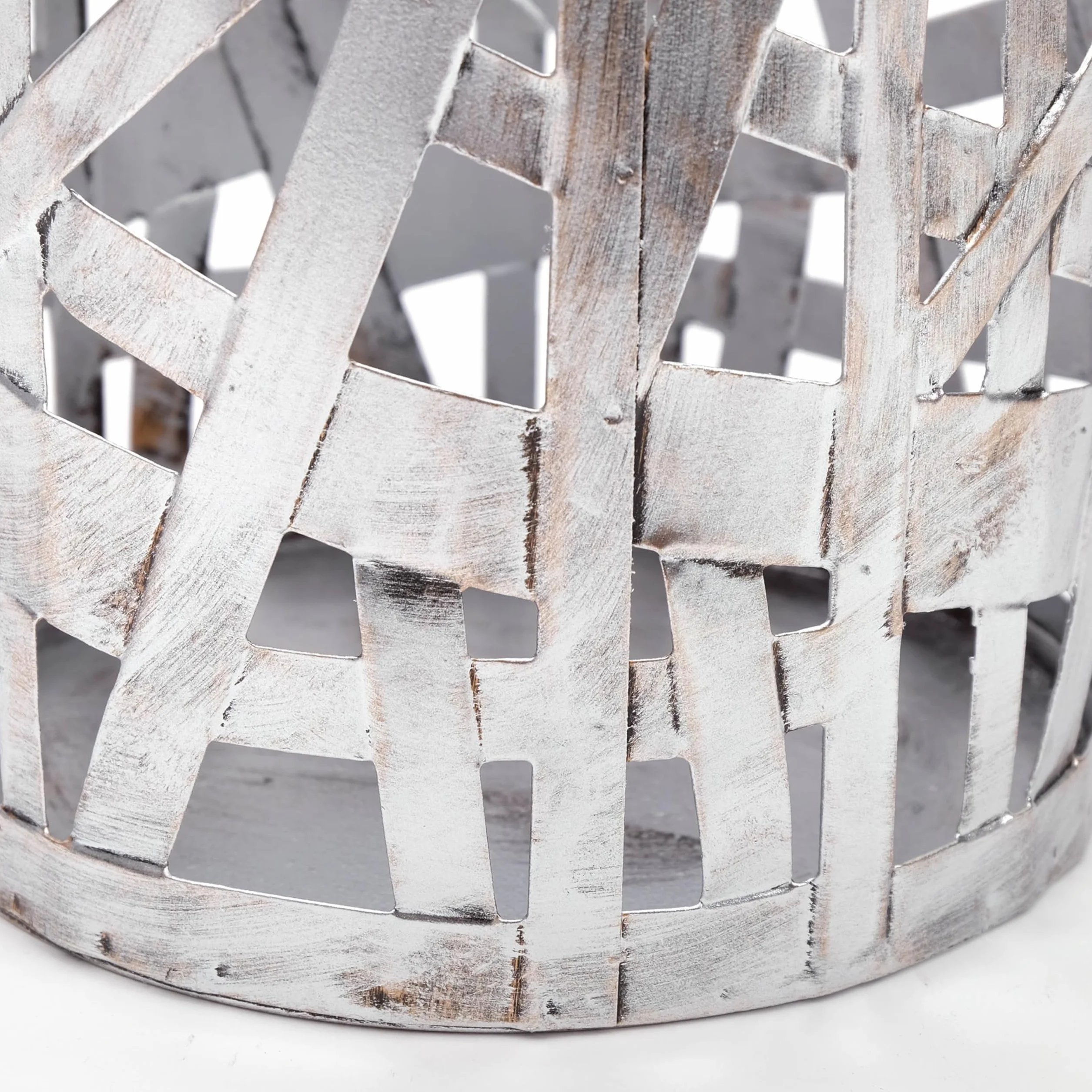 Design stojak na parasol "Chicago" | metal, antyczny srebrny, 50 cm | światło burzowe