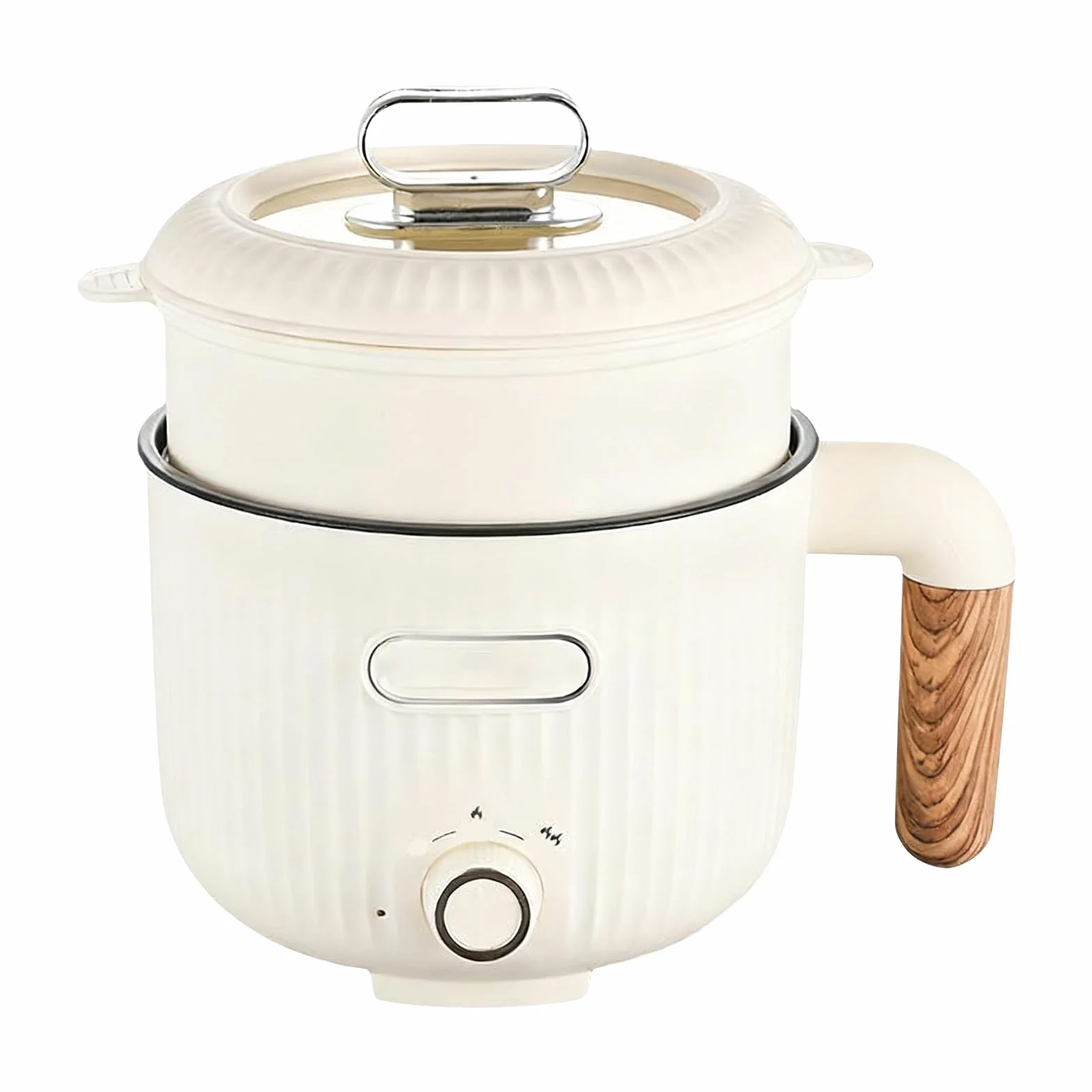 Elektryczny garnek do gotowania na parze 2 l, nieprzywierająca patelnia wielofunkcyjna, mini szybkowar do zupy, garnek podróżny
