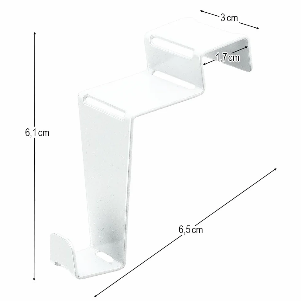 Ideen mit Herz Dekoracyjne uchwyty na okna i drzwi | Design 2 | 6,5 cm x 3 cm x 6,1 cm | biały | 3 sztuki