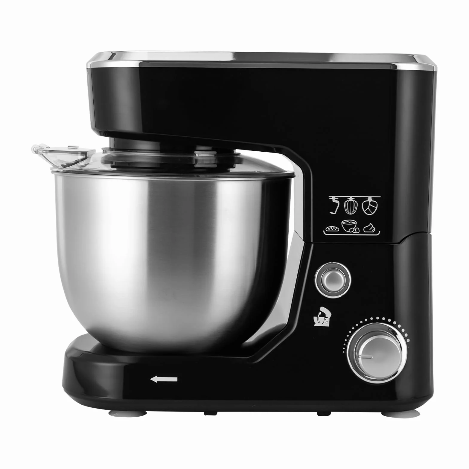 Mikser kuchenny, robot kuchenny z miską do mieszania 1,1 galona, 1000 W, cicha praca, urządzenie kuchenne, trzepaczka, hak do zagniatania, trzepaczka, do koktajli, pizzy, gofrów, koktajli mlecznych
