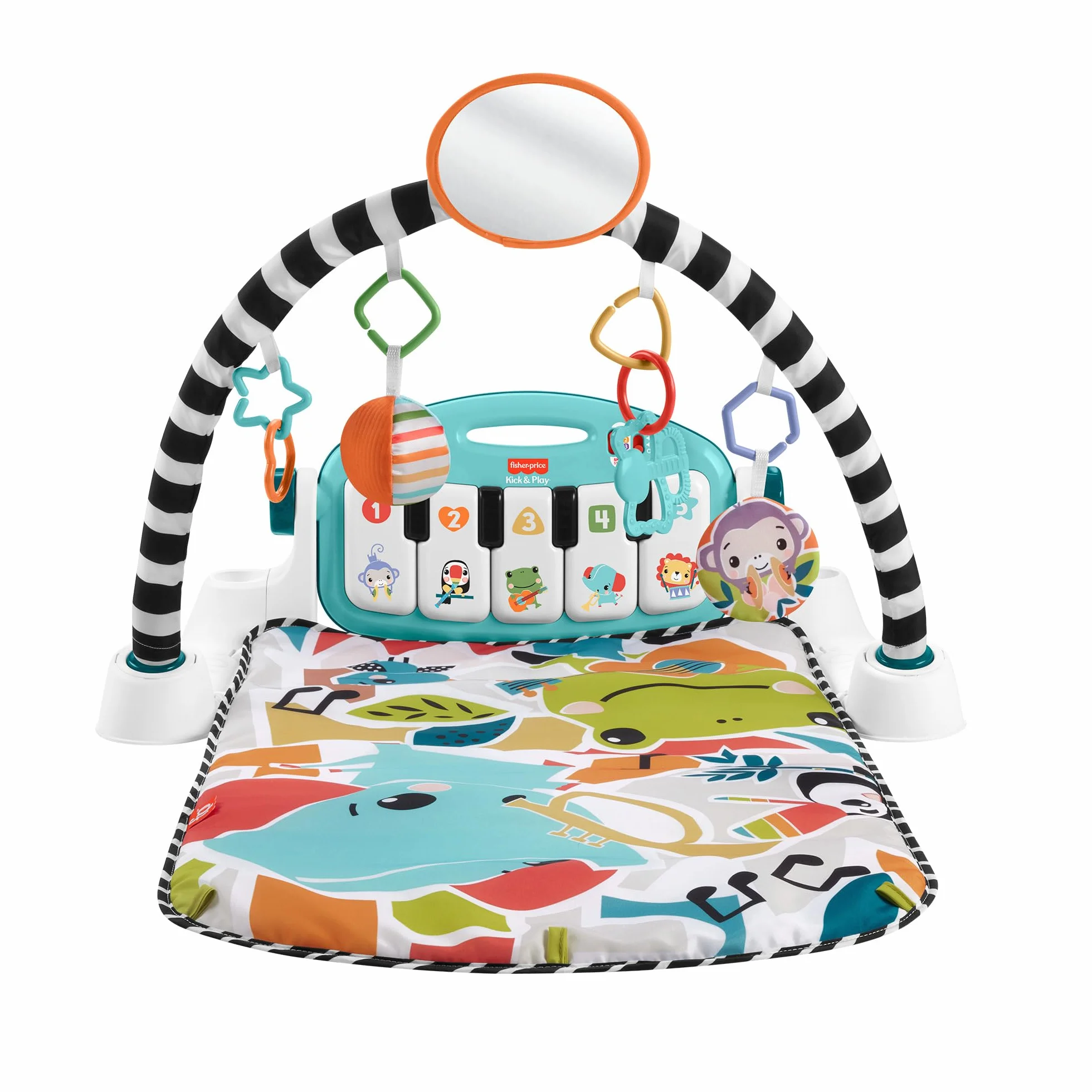 Zabawka marki Fisher Price, model kick & play piano Spieldecke, Spielbogen/Decke