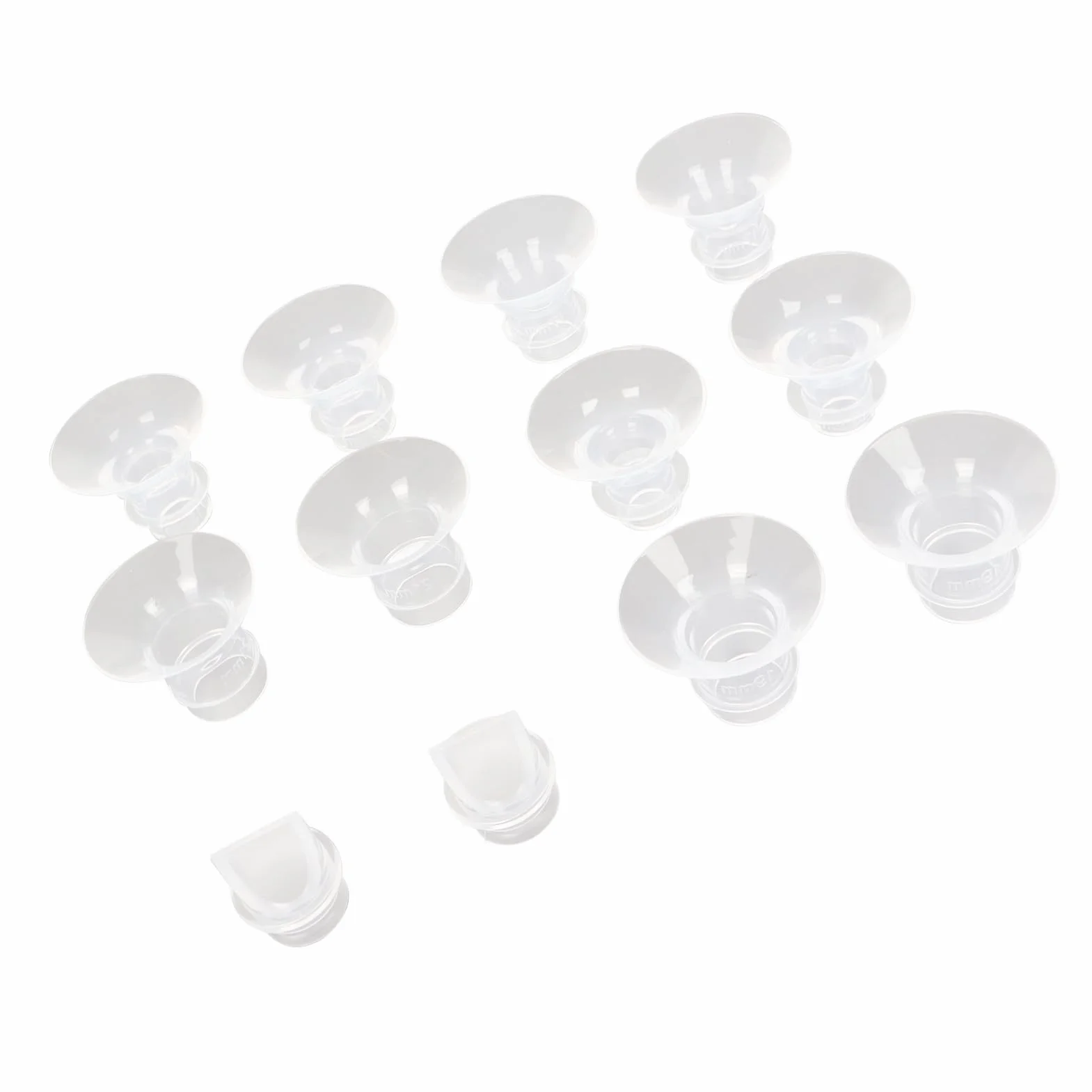 Wkładki Kołnierzowe Laktatora, Uniwersalny Pojemnik na Mleko z Miękkiego Silikonu w 5 Rozmiarach (13 Mm, 15 Mm, 17 Mm, 19 Mm, 21 Mm) 10 Sztuk Zaworu Kaczego Dzioba, Wkładka