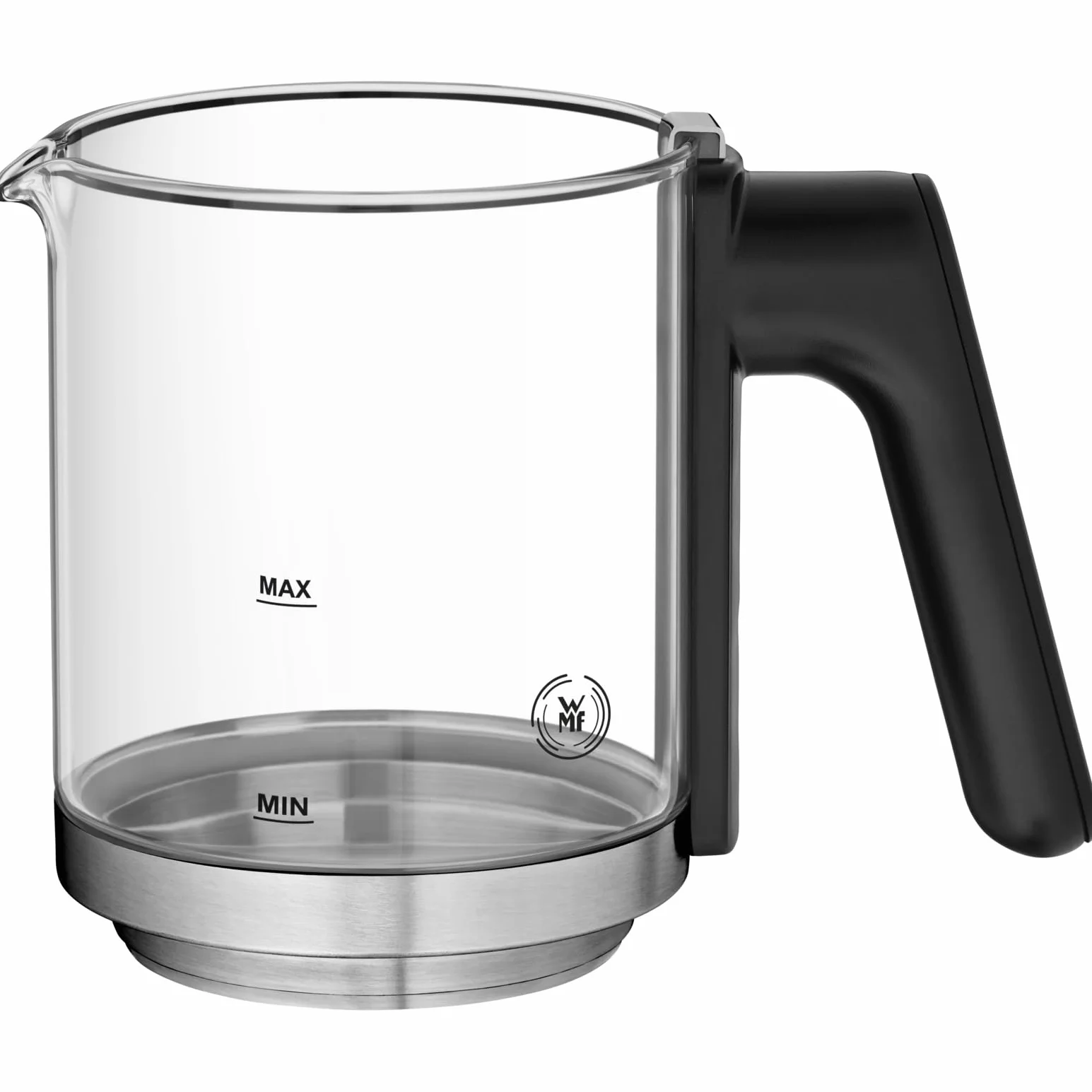 WMF Lono szklany spieniacz do mleka, elektryczny, 150-250 ml, 650 W, mikser Frappe Mixer, ekran dotykowy, do spieniania mleka na gorąco i zimno, gorące mleko, podgrzewacz do mleka, ekspres do kakao,
