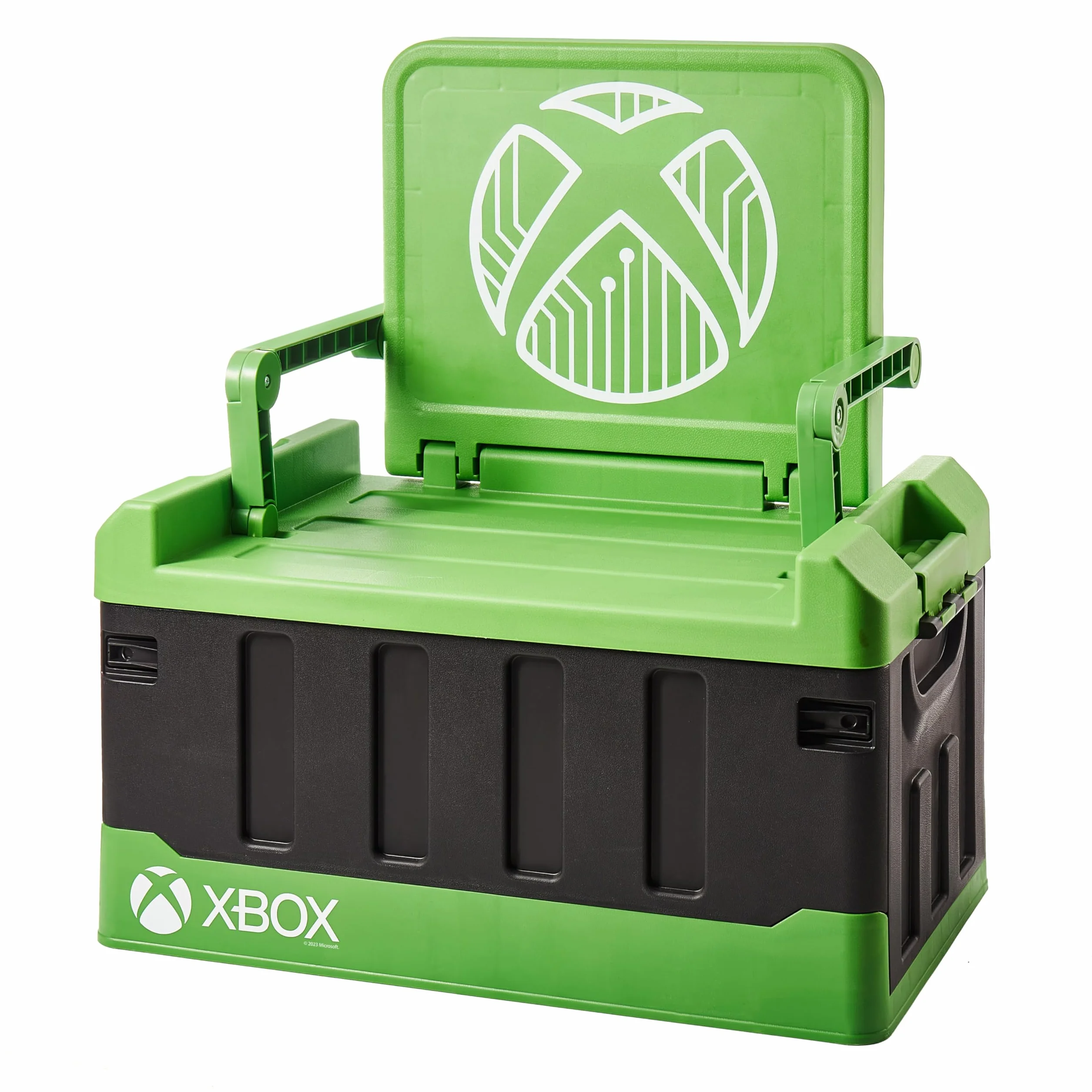 Numskull Xbox Siedzisko z Ukrytym Pojemnikiem na Akcesoria do Gier, Tworzywo Sztuczne, Zielony/Czarny, 58 cm x 35,5 cm x 63,5 cm