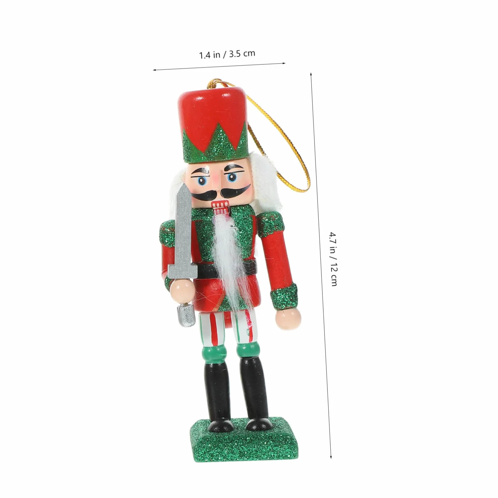 4kawałki Sztuk Drewnianych Żołnierzyków Nutcracker Święta Dekoracje Bożonarodzeniowe Do Sufitu Stołu i Półki Tradycyjna Ozdoba Festiwalowa