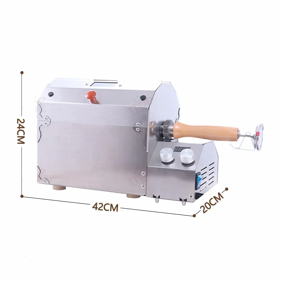 Elektryczny palacz kawy ziarnistej Regulacja temperatury Regulacja prędkości obrotowej Sprzęt do palenia kawy Pojemność 400g(Stainless Steel)