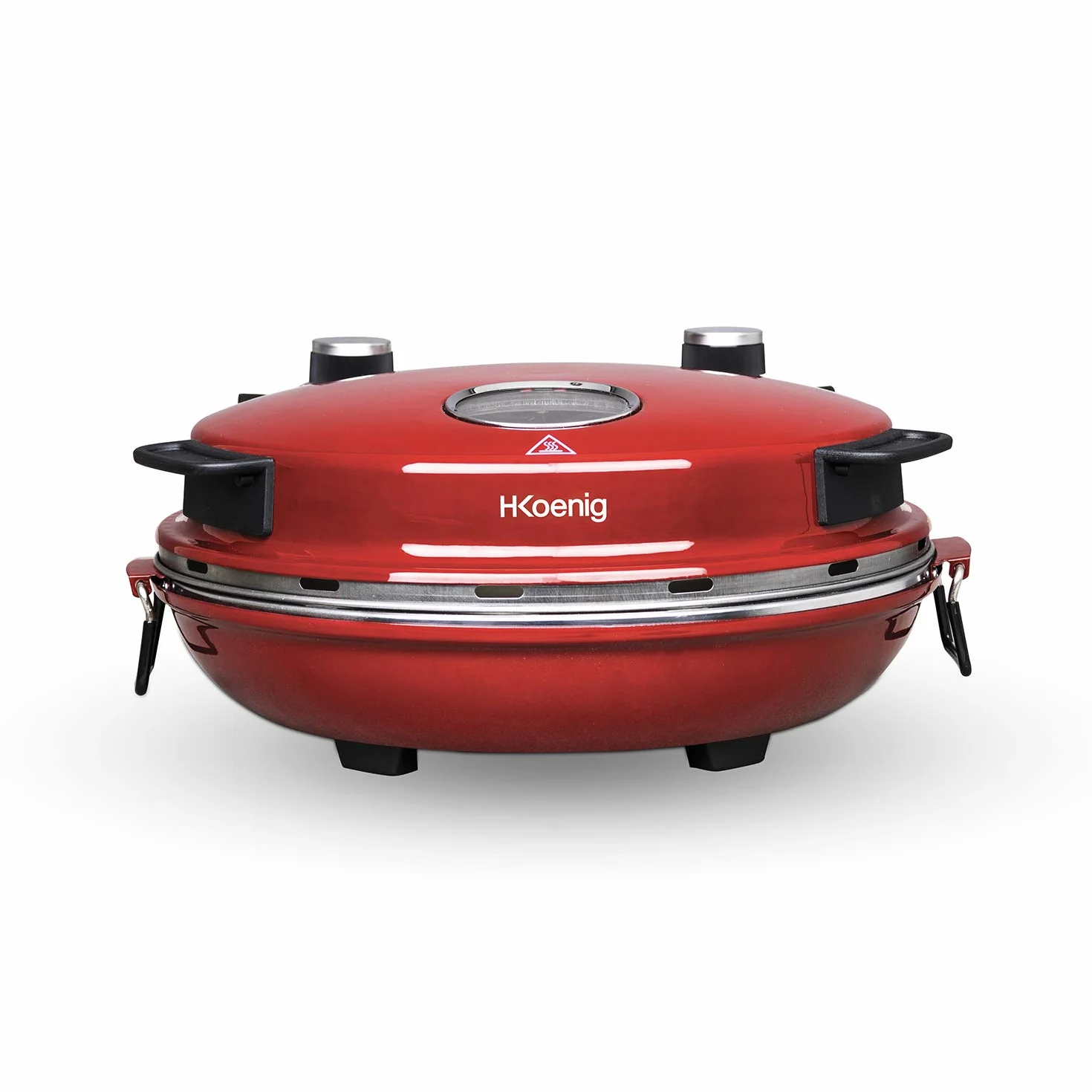 H.Koenig NAPL350 Piec do Pizzy, Aluminium, 1200 W, Czerwony
