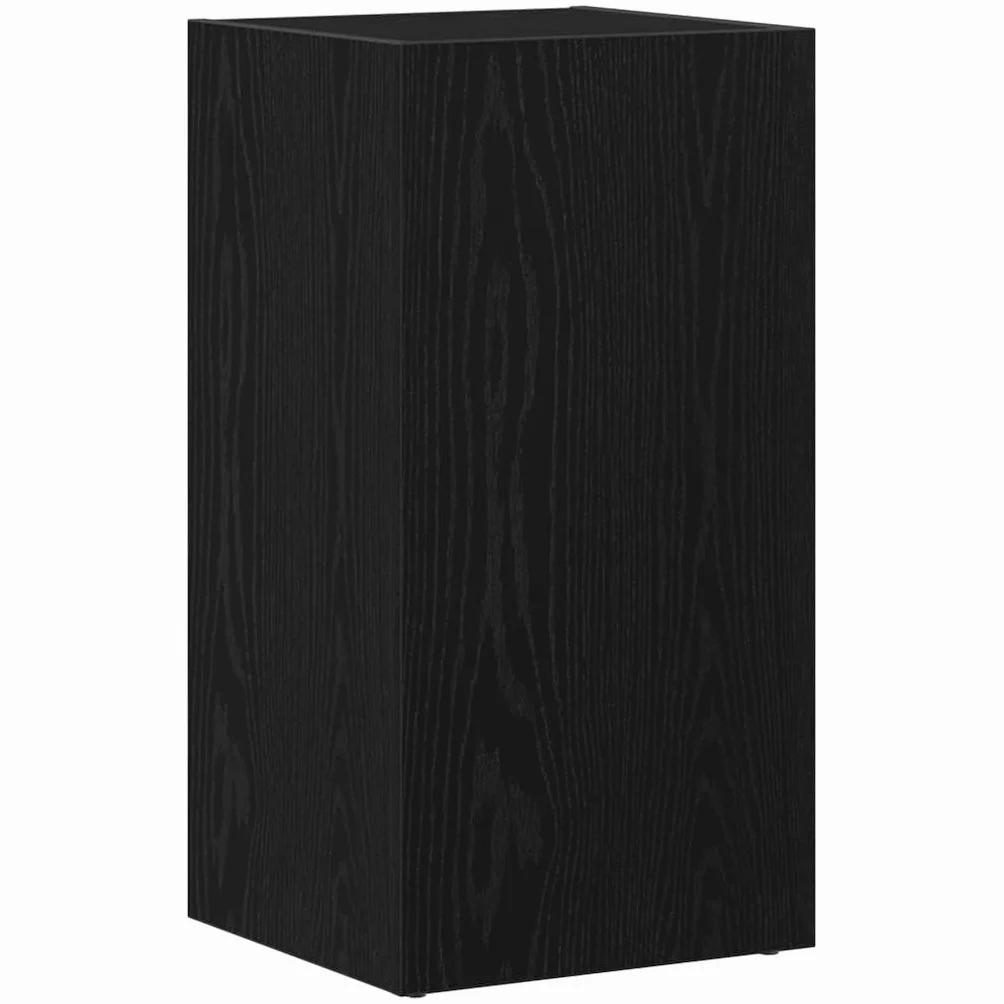 Hothingwell Schowek LP z drewna inżynieryjnego czarnego dębu, regał ścienny na winyle, czasopisma i książki, 71 x 34 x 36 cm, mocny i trwały z solidnym tyłem, idealny do biura
