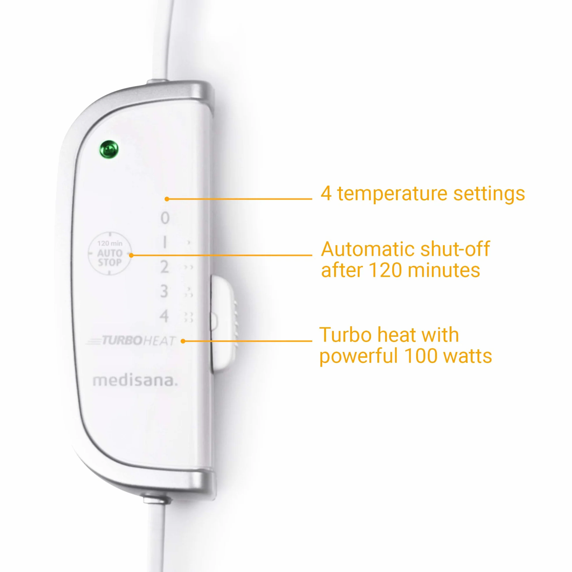 Medisana HU 672 Podgrzewany Koc Pod Materac 150x80 cm Automatyczne Wyłączanie 4 Ustawienia Temperatury