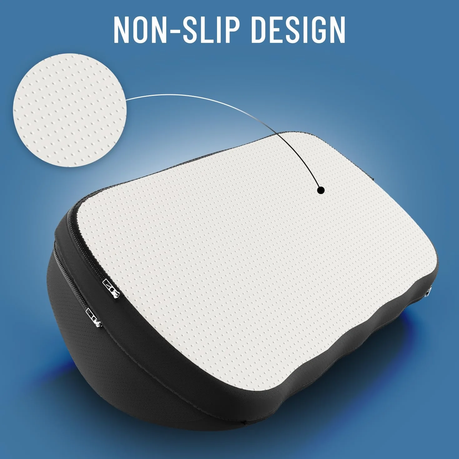 Everlasting Comfort Podnóżek z pianki memory pod biurko w pracy z węzłami punktowymi – ergonomiczny podnóżek do domu i biura, akcesoria do podparcia stóp, akcesoria gamingowe, antypoślizgowy, zmywalny