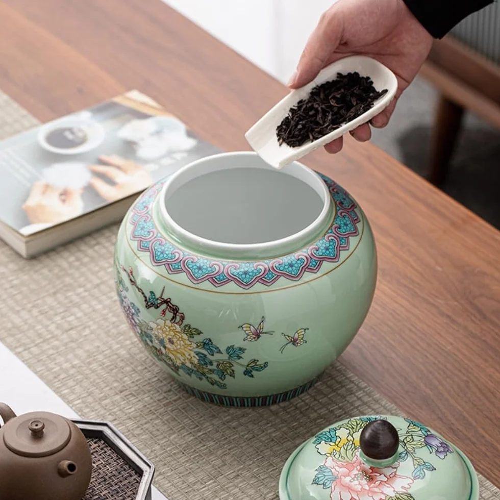 LAPADULA Pojemnik na herbatę ceramiczny luzem słoik do przechowywania herbaty dom kuchnia przyprawa słoik luzem herbata czarna herbata zielona pojemnik do przechowywania słoik słoik do przechowywania