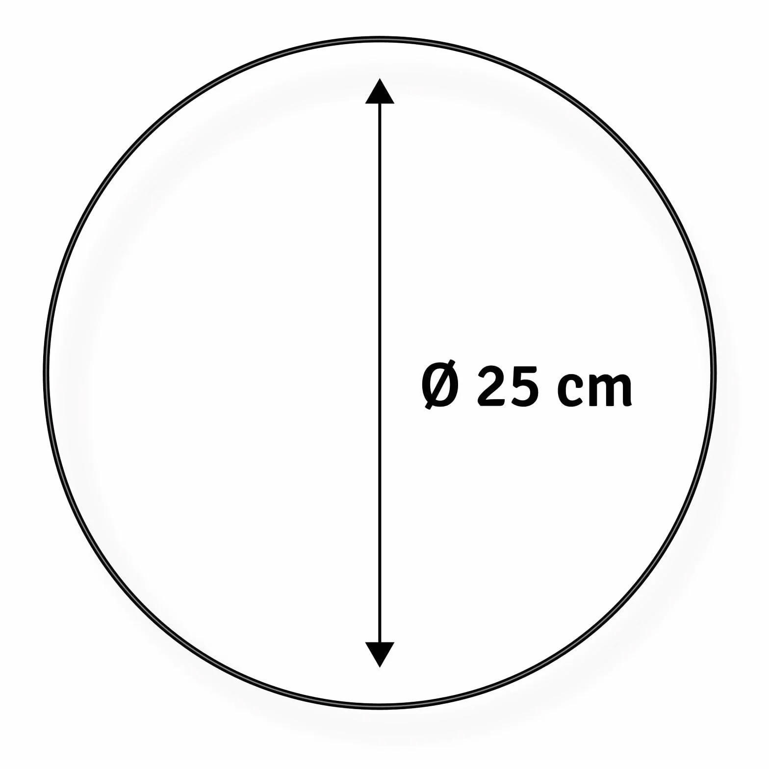 Vaessen Creative Pierścienie metalowe, czarne, Ø 25 cm 3 mm
