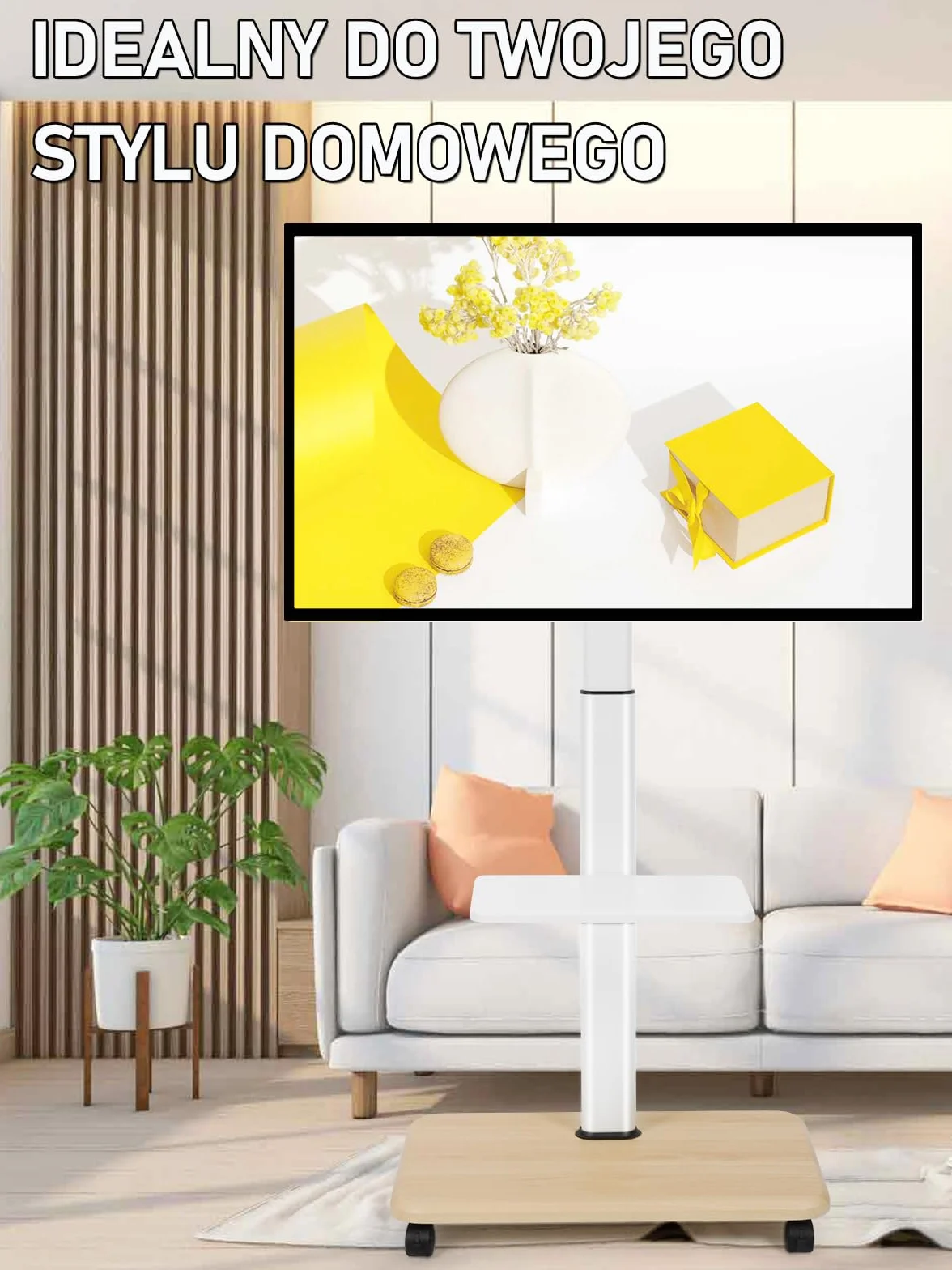 Mobilny stojak na telewizor 32-70 cali LED/LCD/OLED na kółkach do 45 kg