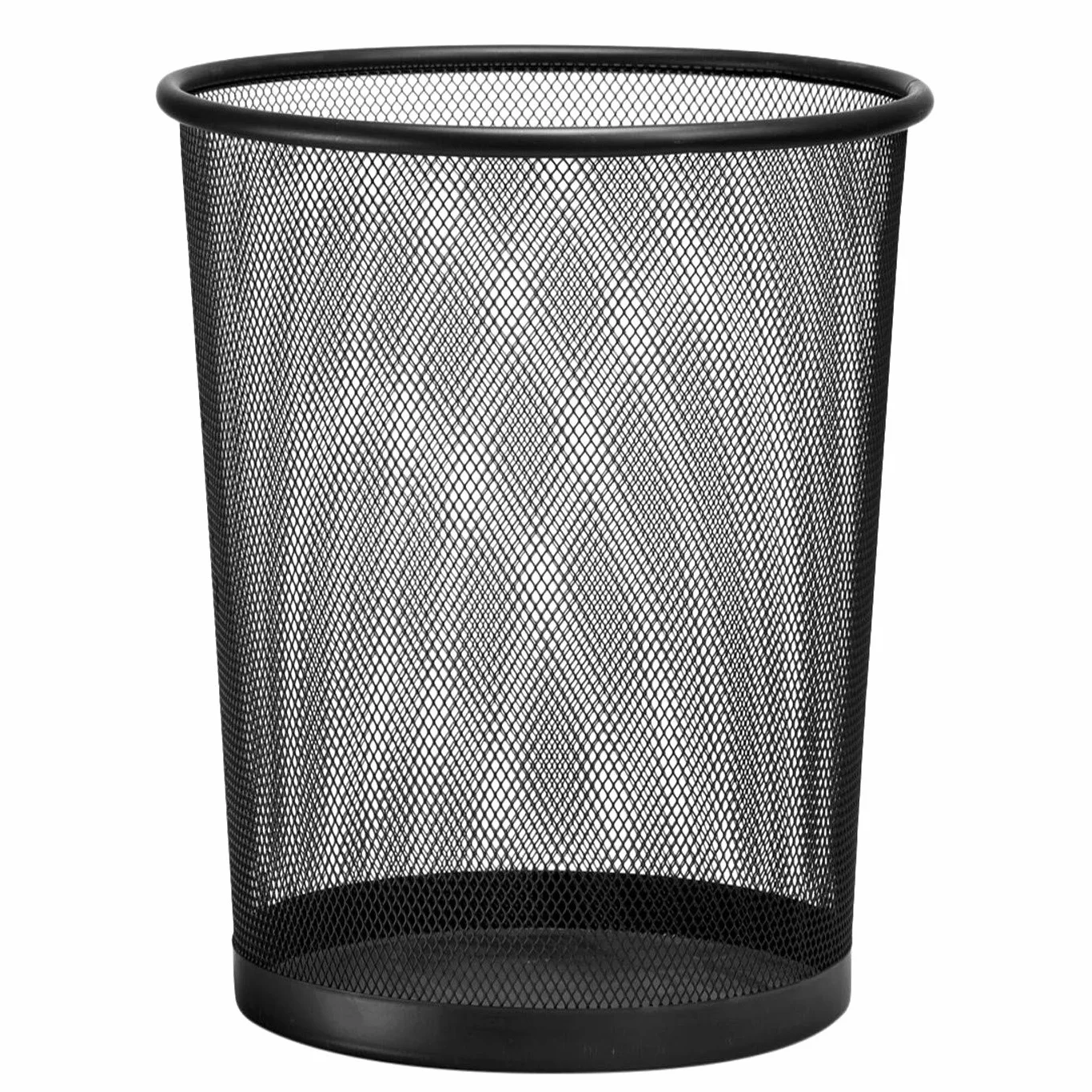 D.RECT Kosz siatka | Czarny | 19L | Kosz na papier z siatki drucianej | Kosz biurowy
