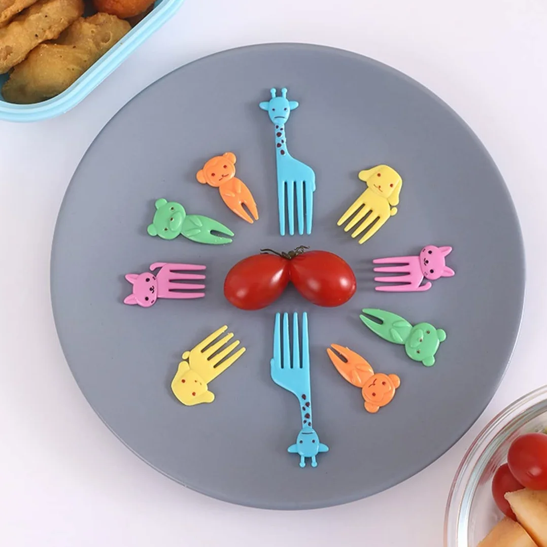 30 sztuk Fruit Forks Kids, Mini widelec do owoców wielokrotnego użytku, widelec deserowy dla dzieci i dorosłych