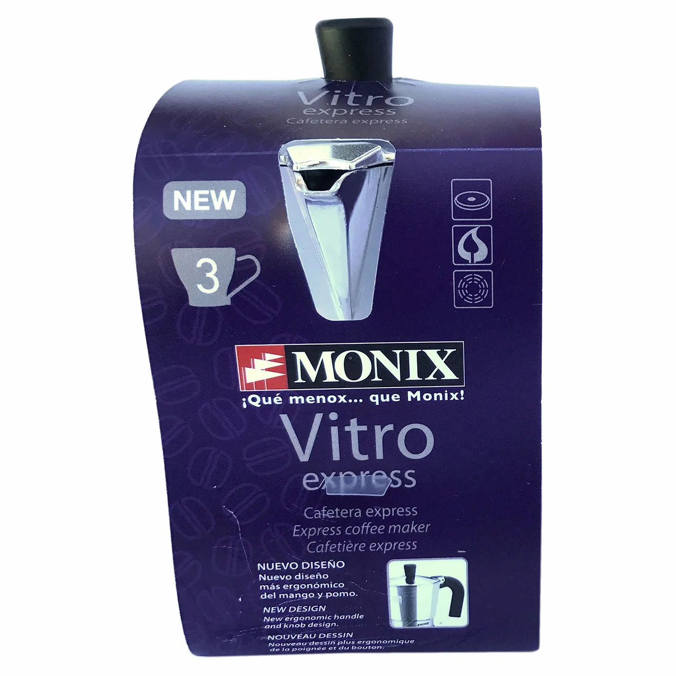 Braisogona Braisogona Monix Vitro Expres nieprzywierająca ekspres do kawy, aluminium, srebrny, 3 kubki