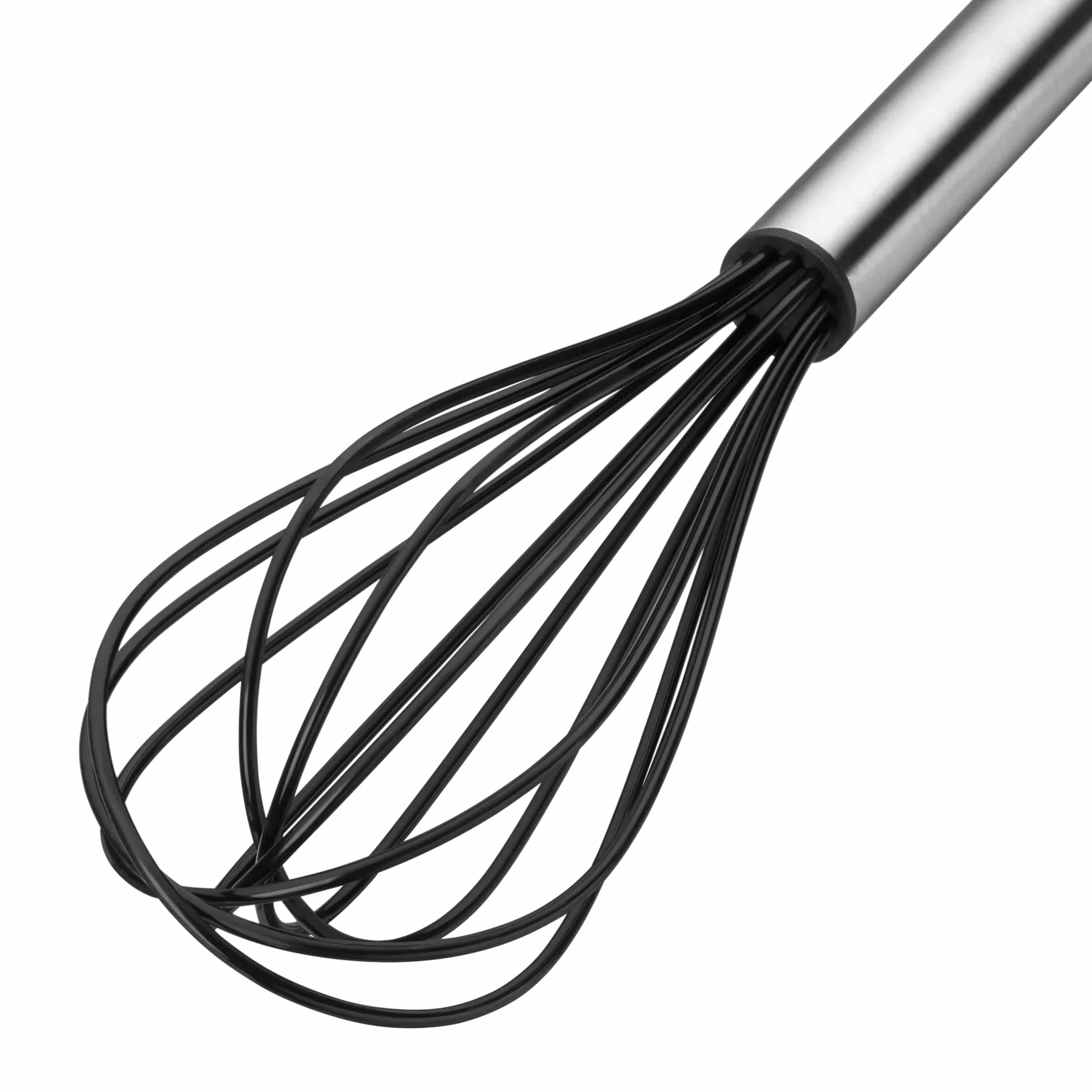 WMF Profi Plus Trzepaczka z Drutami Silikonowymi 25 cm, Matowa Stal Nierdzewna Cromargan, Silikon, Nadaje Się do Mycia w Zmywarce, Odporna na Temperaturę do 200°C