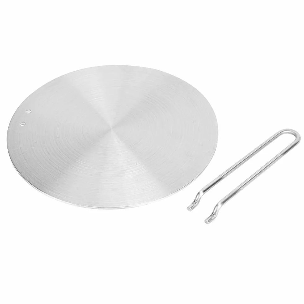 Sześćx x płyta indukcyjna do konwertera do pieczenia, dyfuzor ciepła ze stali nierdzewnej adapter płyty indukcyjnej konwerter gazu (24 cm)