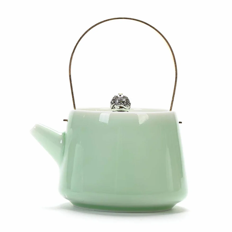 Czajniczek Zaparzacz Do Herbaty Czajniczek Ekspres Do Herbaty Longquan Celadon Czajnik Ceramiczny Czajnik Czajniczek Chiński Kung Fu Herbata Zestaw Celadon Handle Doniczka, Ceramiczny Zestaw Herbaty K