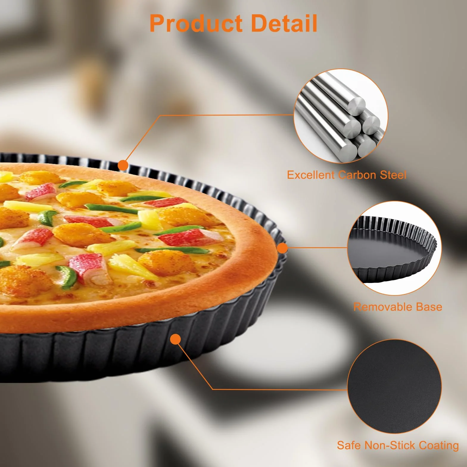 Naczynie do tarty 28 cm, naczynie do quiche z podstawą do podnoszenia, blaszka do tarty z wyjmowaną podstawą, bezpieczne naczynie do flan, naczynia do ciast, formy do pieczenia, małe naczynia