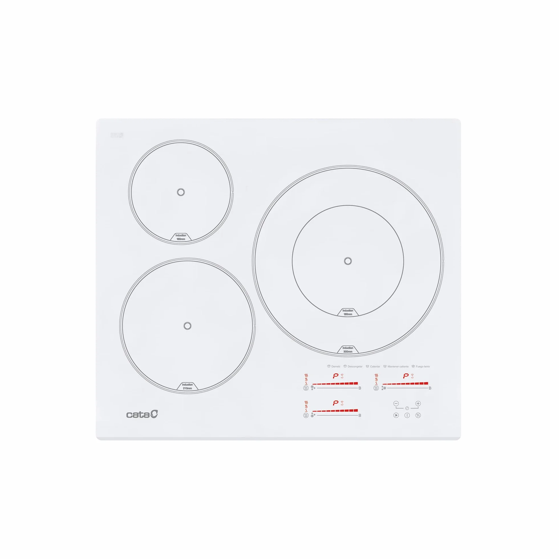 Degustacja | Płyta indukcyjna | Model INSB 6030 WH | 3 strefy gotowania | 9 poziomów mocy + Booster | Szerokość 60 cm