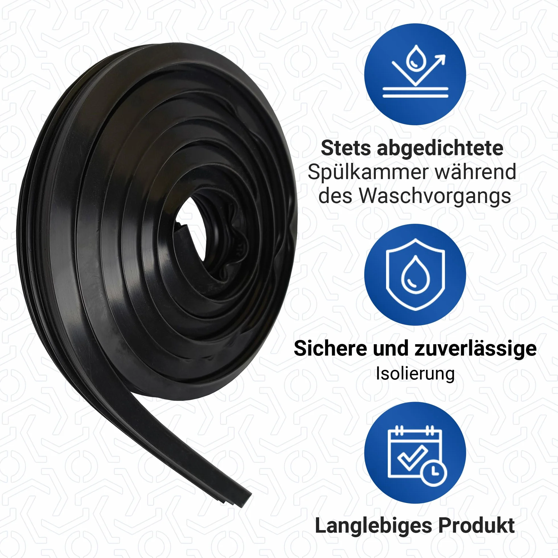 VIOKS Uszczelka drzwi zmywarki 1,87 m zamiennik dla Bosch Siemens 00263096 263096 - Uszczelka gumowa 3-stronna do zmywarki Avantixx Extraklasse Logixx Classixx Maxx Silence iQ100 iQ300