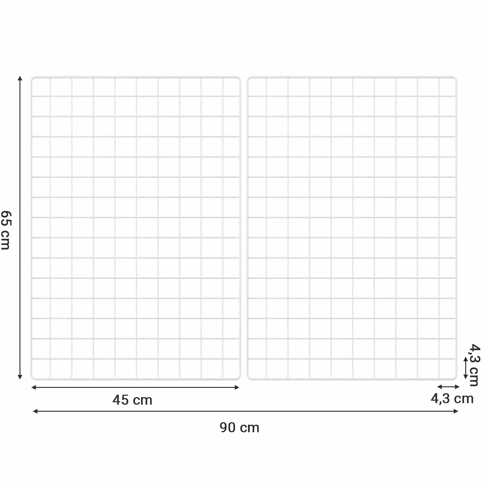 SONGMICS LPP2W Fotościanka z Siatki Drucianej, Zestaw 2 Szt., Dekoracja Ścienna, Wielofunkcyjny Panel Siatkowy, Siatka Ścienna, Zrób to Sam, z Haczykami w Kształcie S, Biała