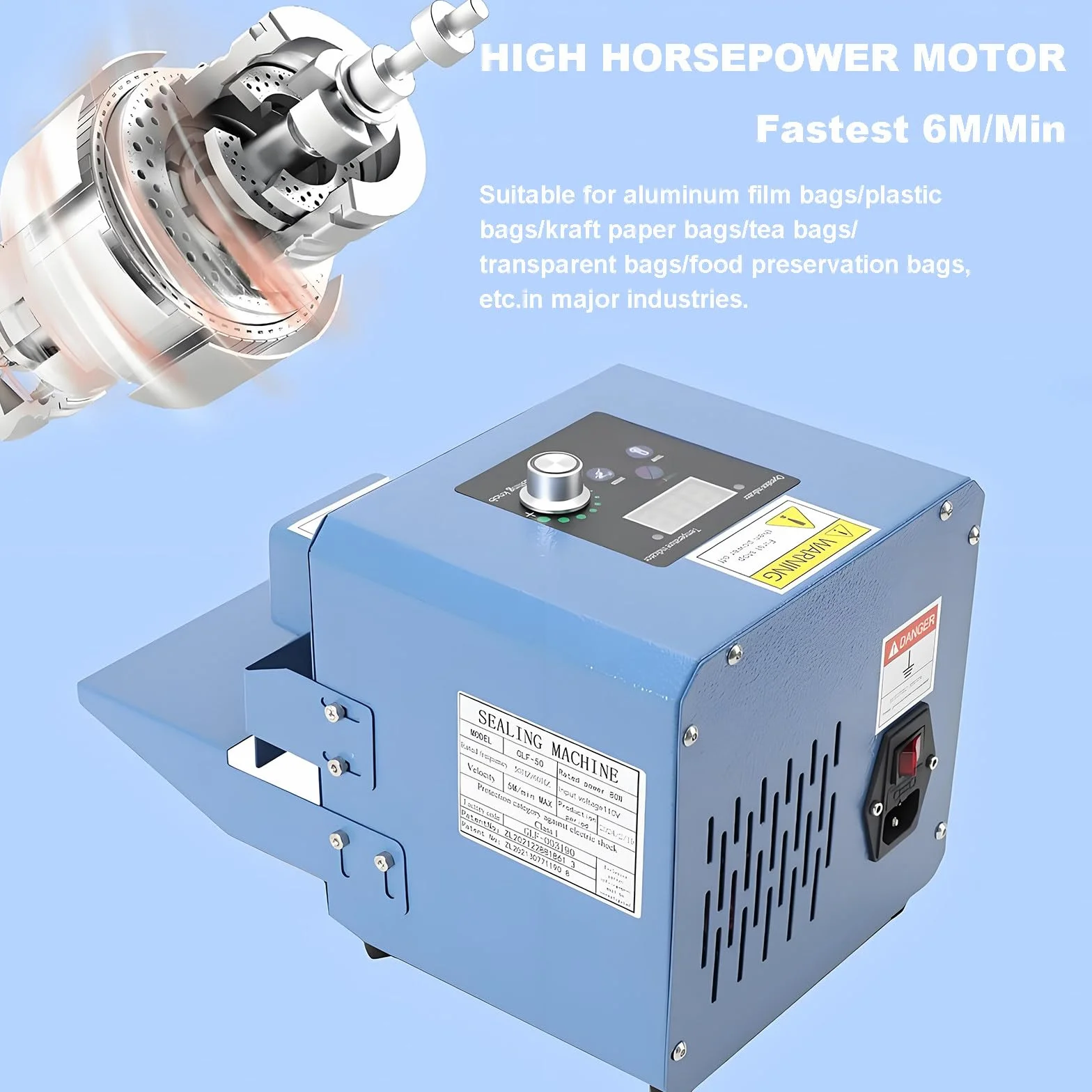 Zgrzewarka taśmowa ciągła, automatyczna pozioma zgrzewarka taśmowa 300 W, zgrzewarka taśmowa ciągła z kontrolą temperatury, zgrzewarka do torebek z folii PVC