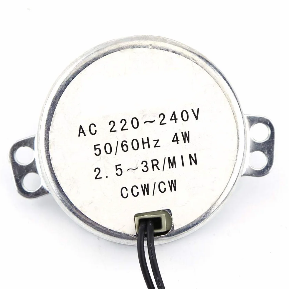 Synchronmotor, 1 Stk. 220-240 V Wechselstrom, 4 W im Uhrzeigersinn / 4 W im Uhrzeigersinn, 50/60 Hz, Synchronmotor, Getriebemotor für elektrischen Lüftungsmechanismus, Heizung(2.5-3RPM)
