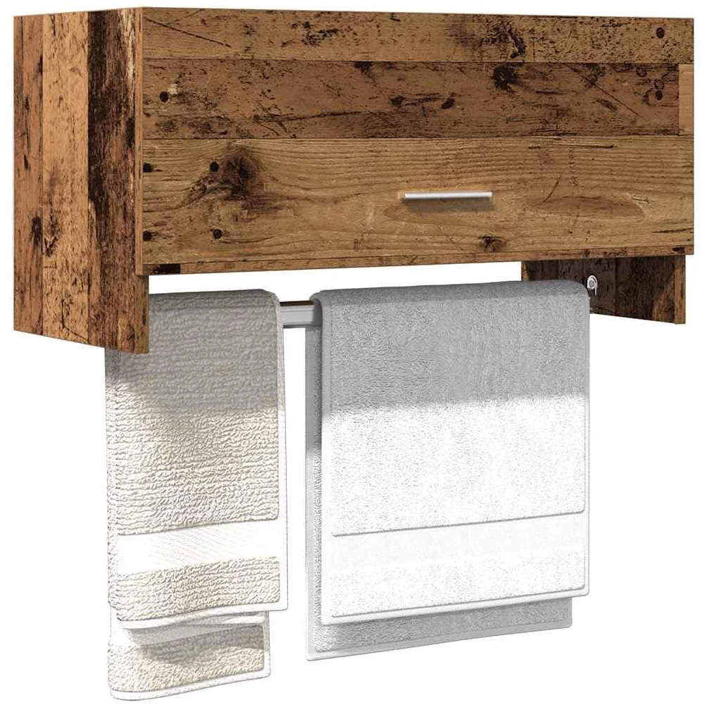Szafa na ubrania o wyglądzie starego drewna i garderoba przestrzeń do przechowywania 70 x 32,5 x 35 cm z materiału drewnopochodnego na ubrania i akcesoria