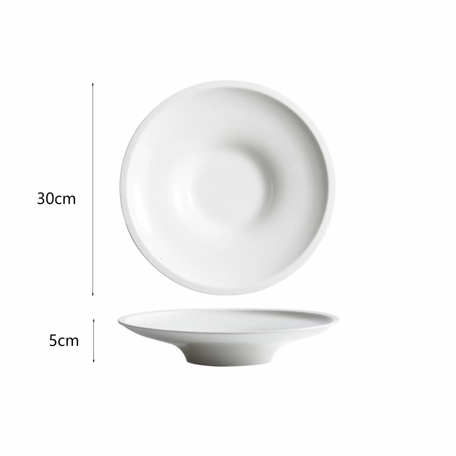 TEESONG Talerz obiadowy talerze do naczyń 20 cm kreatywne japońskie okrągłe białe ceramiczne naczynie hotel makaron zastawa stołowa miska na zupę restauracja kuchnia talerz obiadowy można układać w