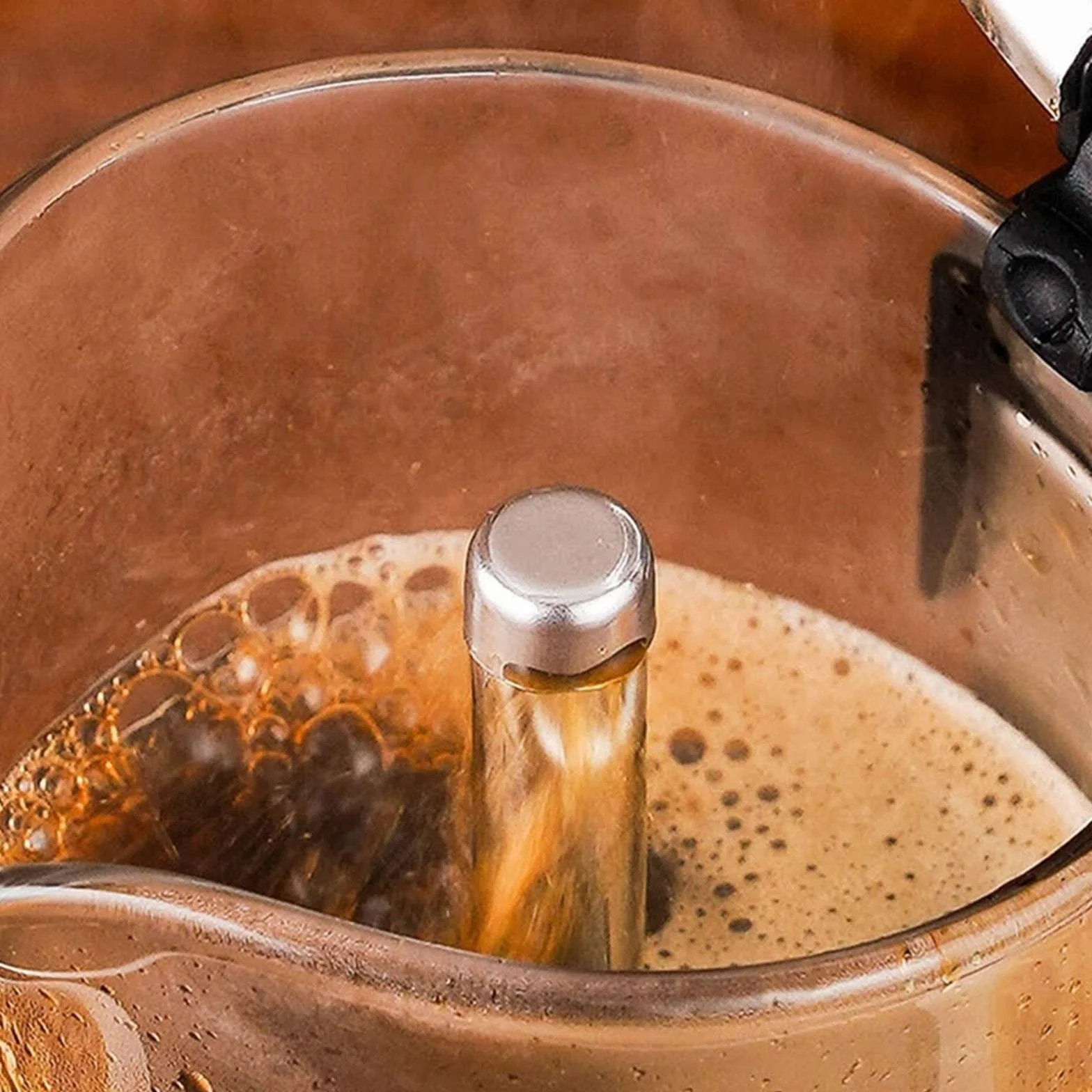JINGYAN Dzbanek do kawy Elektryczny ekspres do kawy Mokka Ekspres Dzbanek Espresso, odpowiedni domowej kuchni i biura(Red)