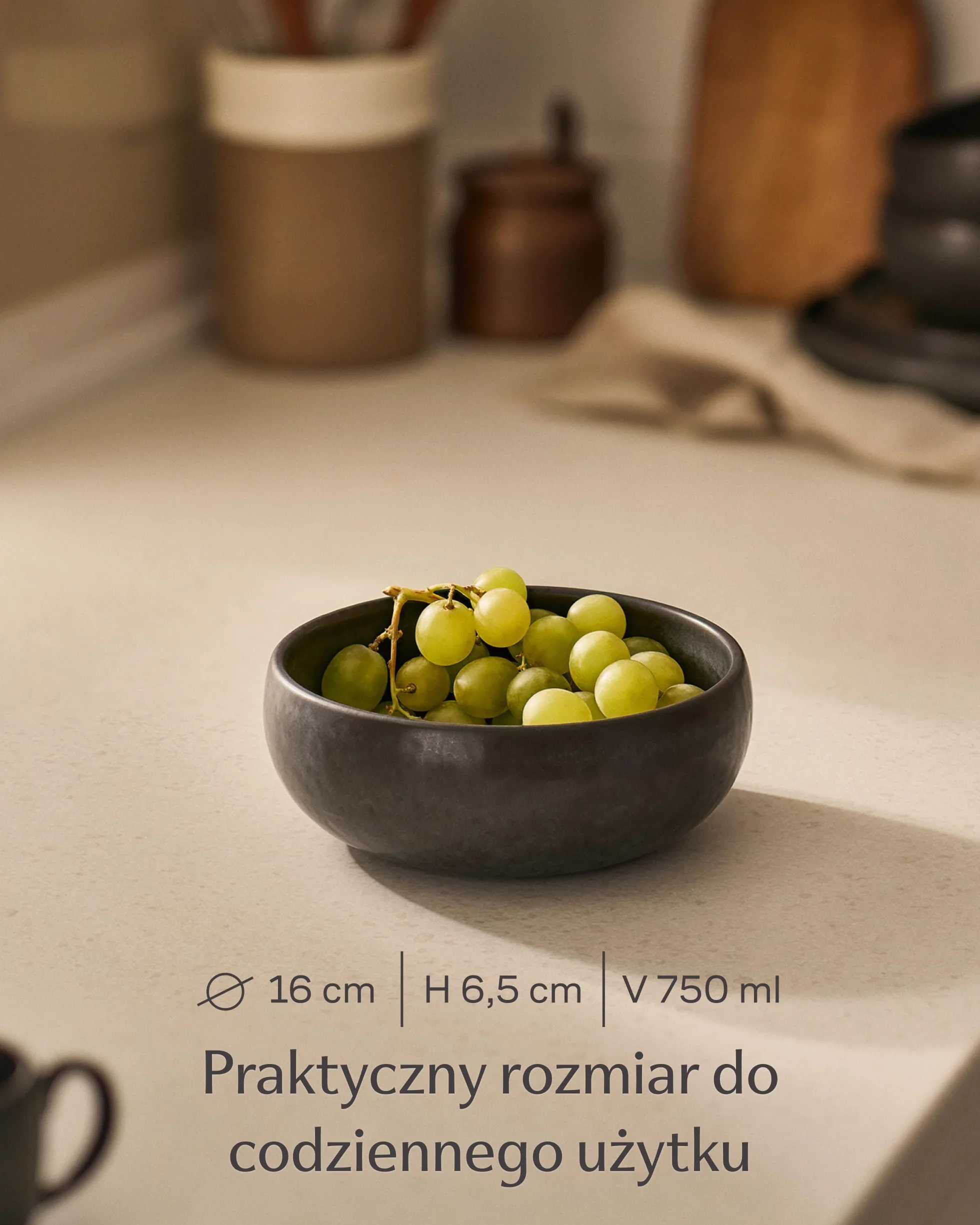 Cosumy Zestaw Misek Ceramicznych 4 Szt. 750 ml – Klasyczne Czarne Miski Śniadaniowe i do Zupy – Zestaw Misek dla 4 Osób do Codziennego Użytku – Do Mikrofalówki i Zmywarki