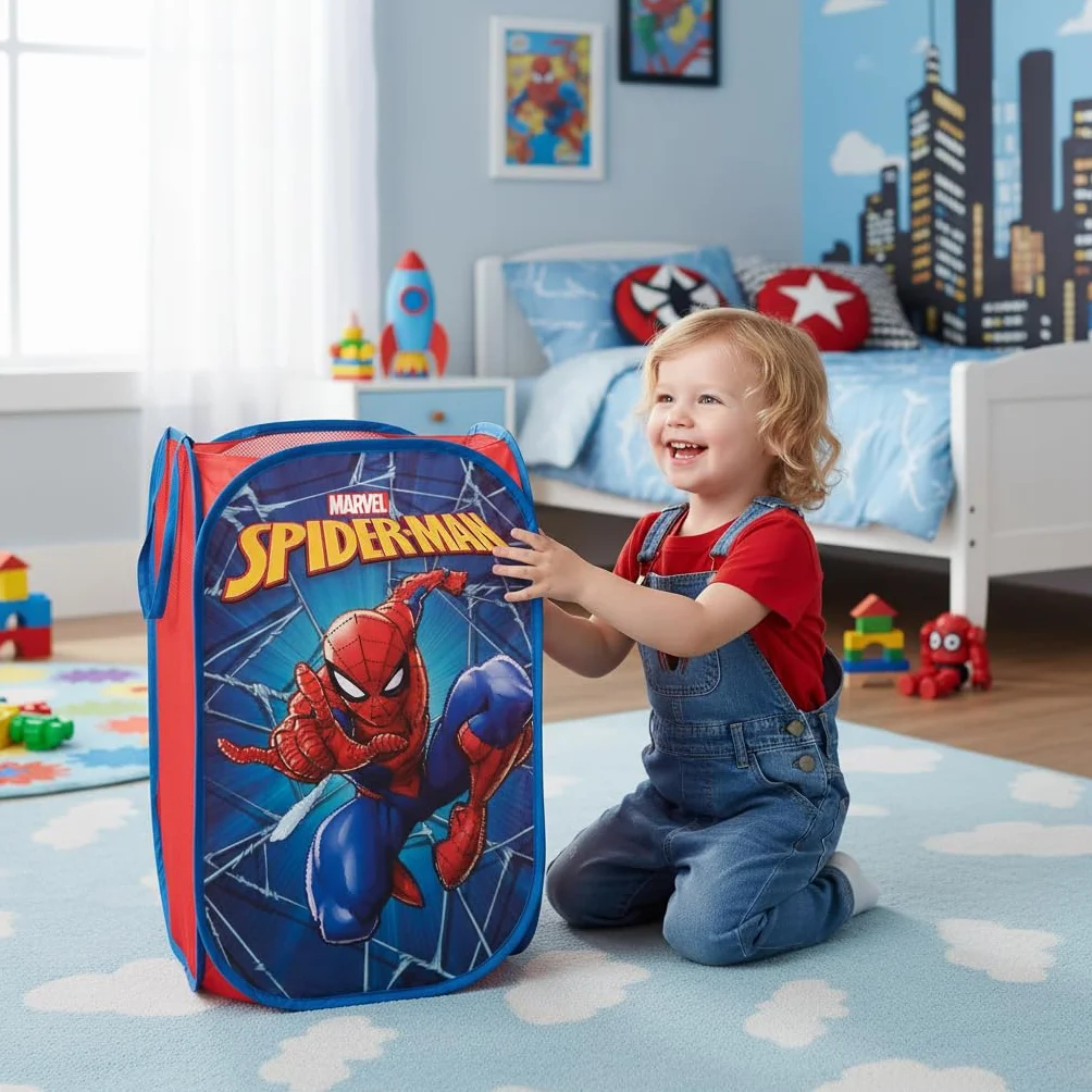 Składany Kosz na Zabawki Spiderman Marvel 36x36x58 cm