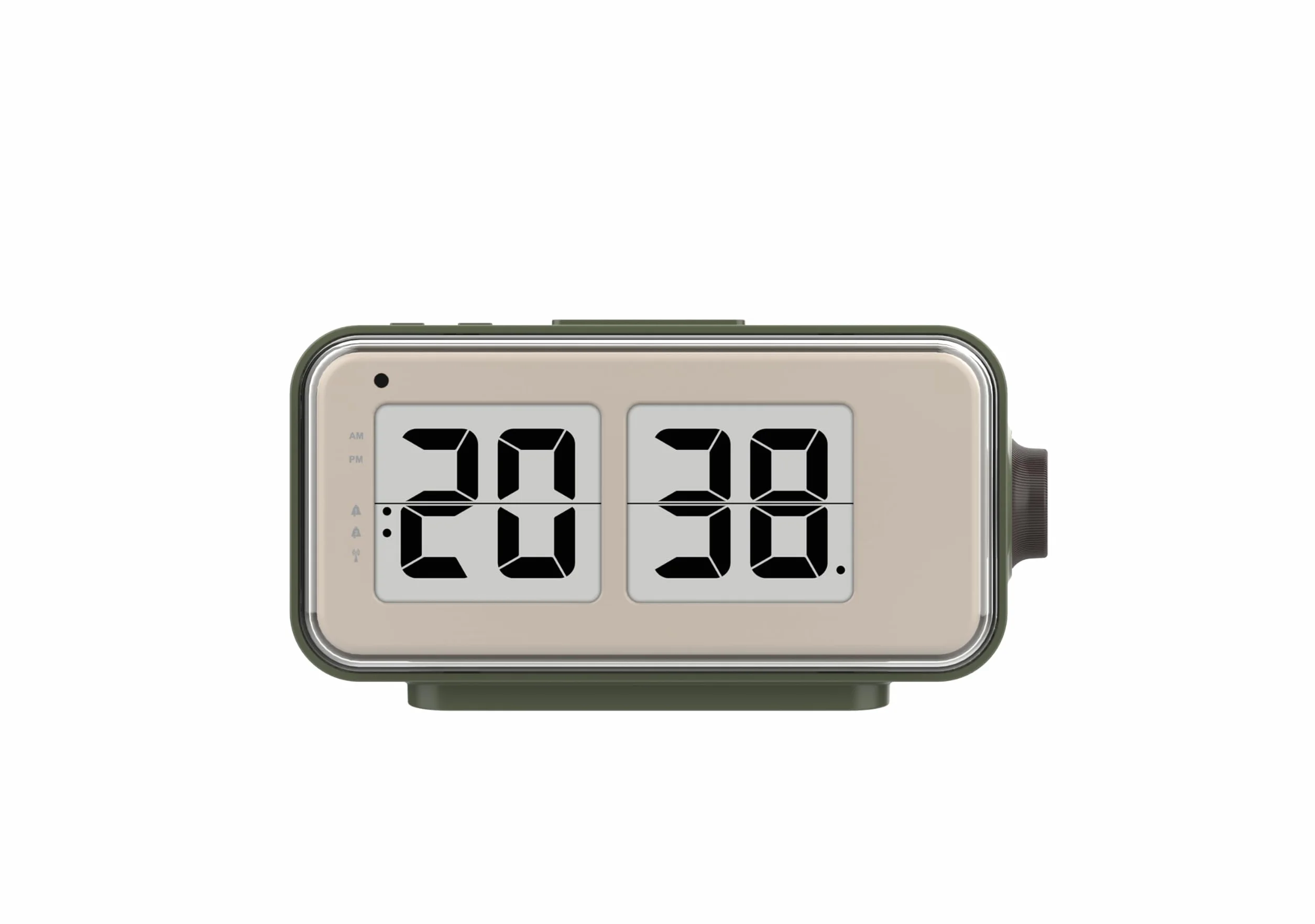 Technoline WT270 budzik w stylu retro – DCF77 budzik radiowy w stylu Flip Clock, 2 alarmy z funkcją drzemki, wskaźnik temperatury wewnętrznej, kalendarz, podświetlenie tła i światło nocne, zasilanie