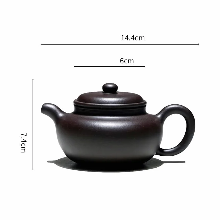 Czajniczek chiński ceramiczny wielofunkcyjny czajniczek domowy ręcznie robiony czajnik do ceremonii herbaty zaopatrzenie dzbanek do kawy luźna herbata liściasta stroma chiński czajniczek czarny 260 ml