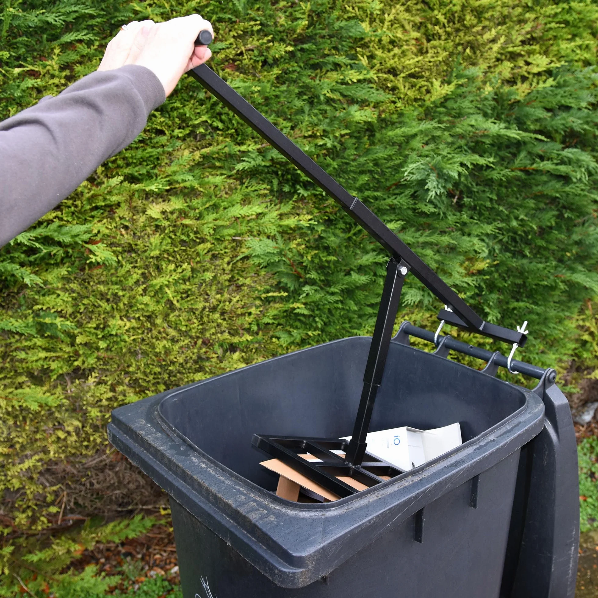 Wheelie Bin Compactor ręczna prasa na śmieci, ogólne zgniatarka odpadów, narzędzie ręczne, kosz ogrodowy i kosz na odpady, 240 l