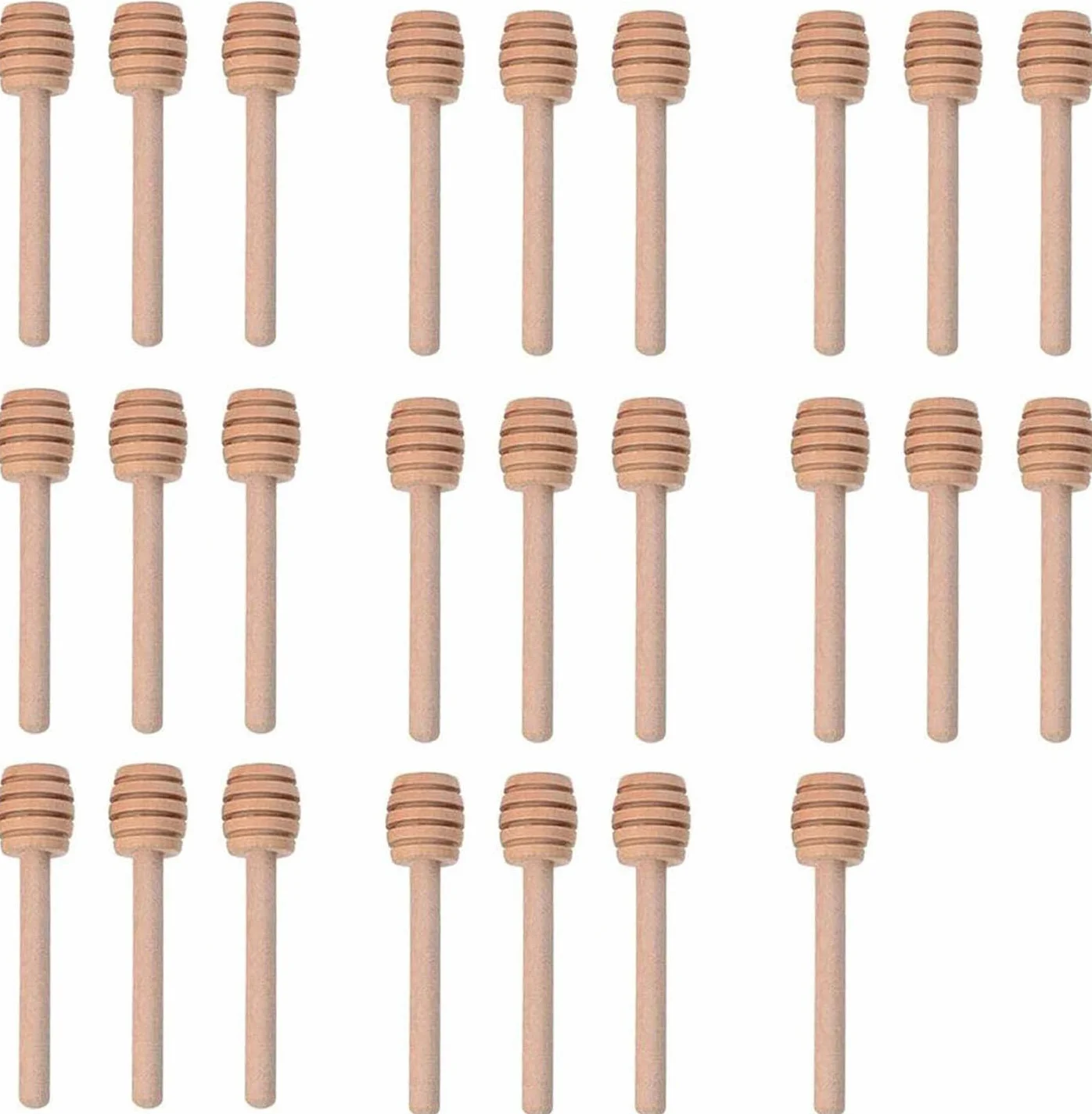 25 x łyżka do miodu, 8 cm, Drewno, Spirala, Na wesele, Urodziny, Boże Narodzenie
