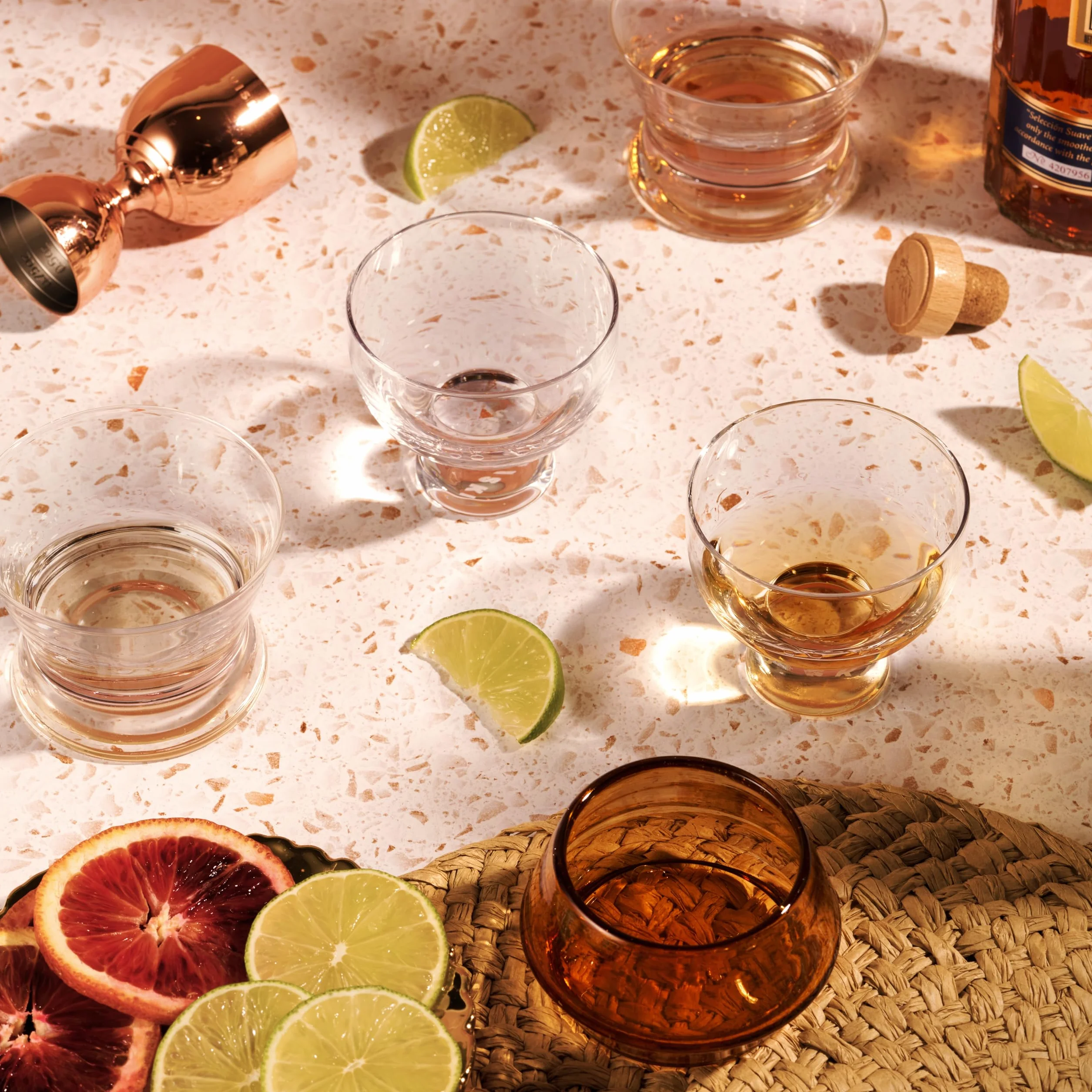 Viski Kryształowe szklanki Mezcal zestaw 2 szt. – wysokiej jakości krystalicznie czyste szkło, kieliszki koktajlowe Mezcal bez nóżek, zestaw upominkowy ze szkła likierowego – 237 ml