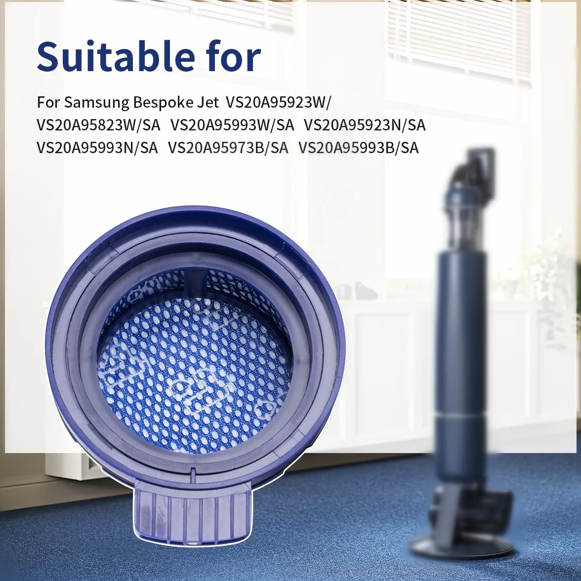 YanBan 4 sztuki zamiennych filtrów HEPA, kompatybilne z odkurzaczami Samsung Bespoke Jet VS20A958FWN, VS20A95923B/AA - części zamienne do odkurzaczy sztyftowych