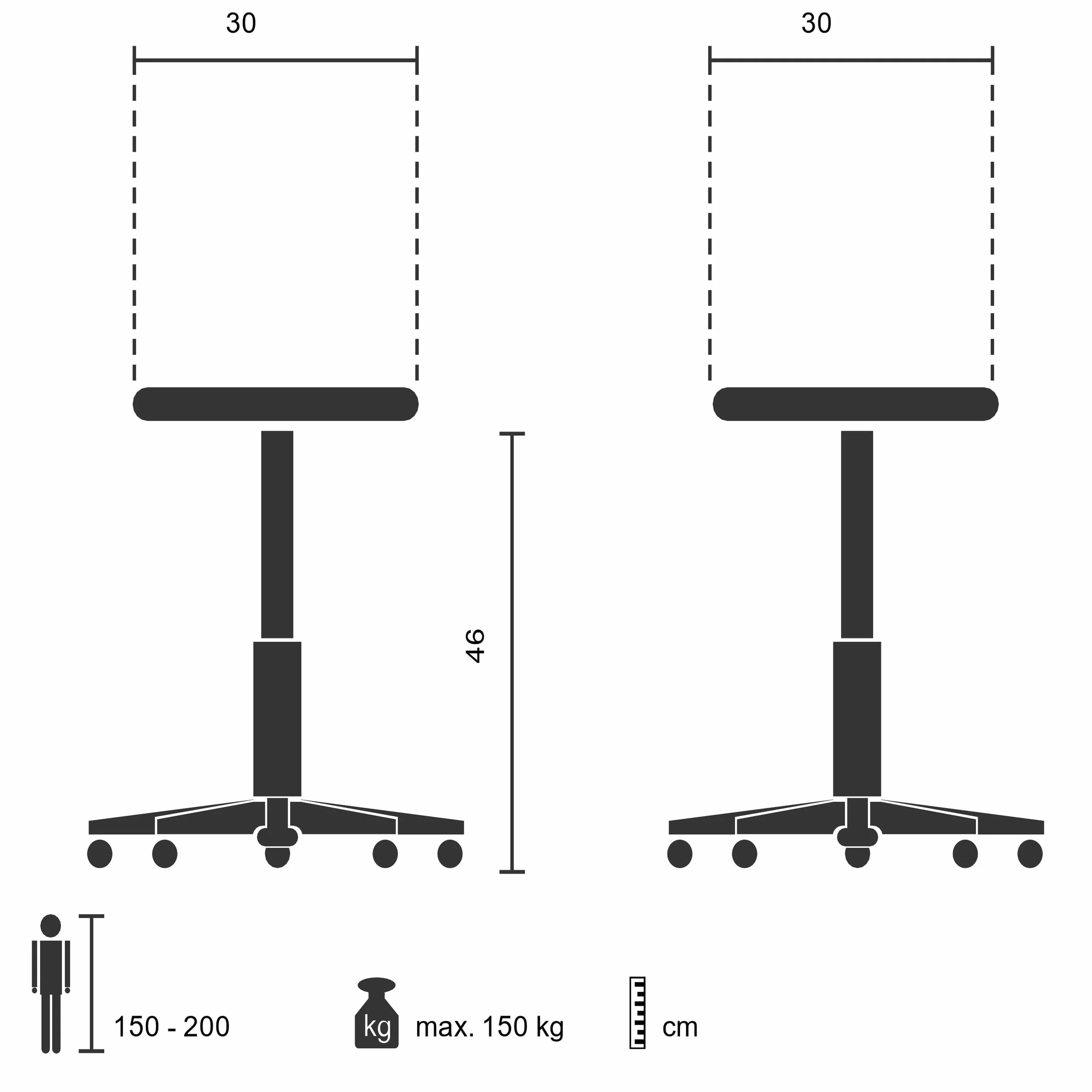 hjh OFFICE 645000 metalowy taboret VANTAGGIO czarny taboret do siedzenia w stylu industrialnym, można układać w stos, niski